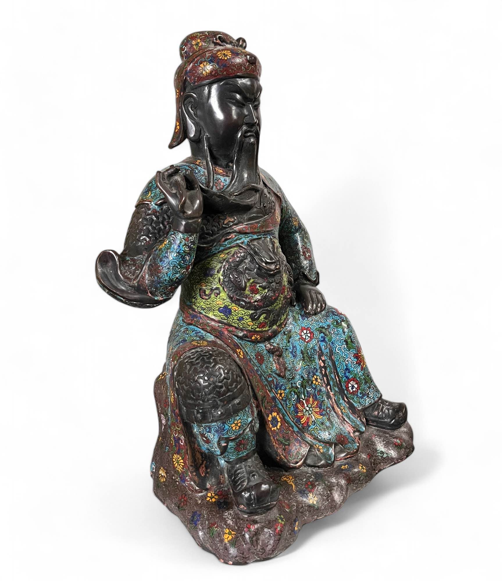 Chinesischer General Guan Yu Skulptur aus Bronze