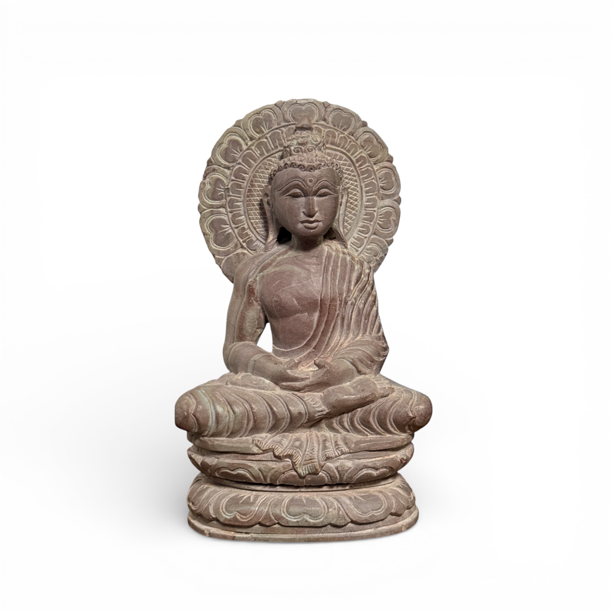 Buddha Figur Marmorstein Nepal - feine handarbeit