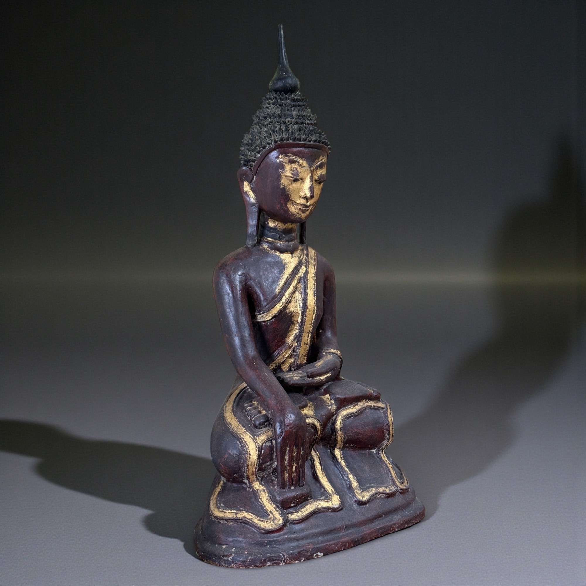 Lacquerware Buddha Statue Burma Skulptur 73 cm groß