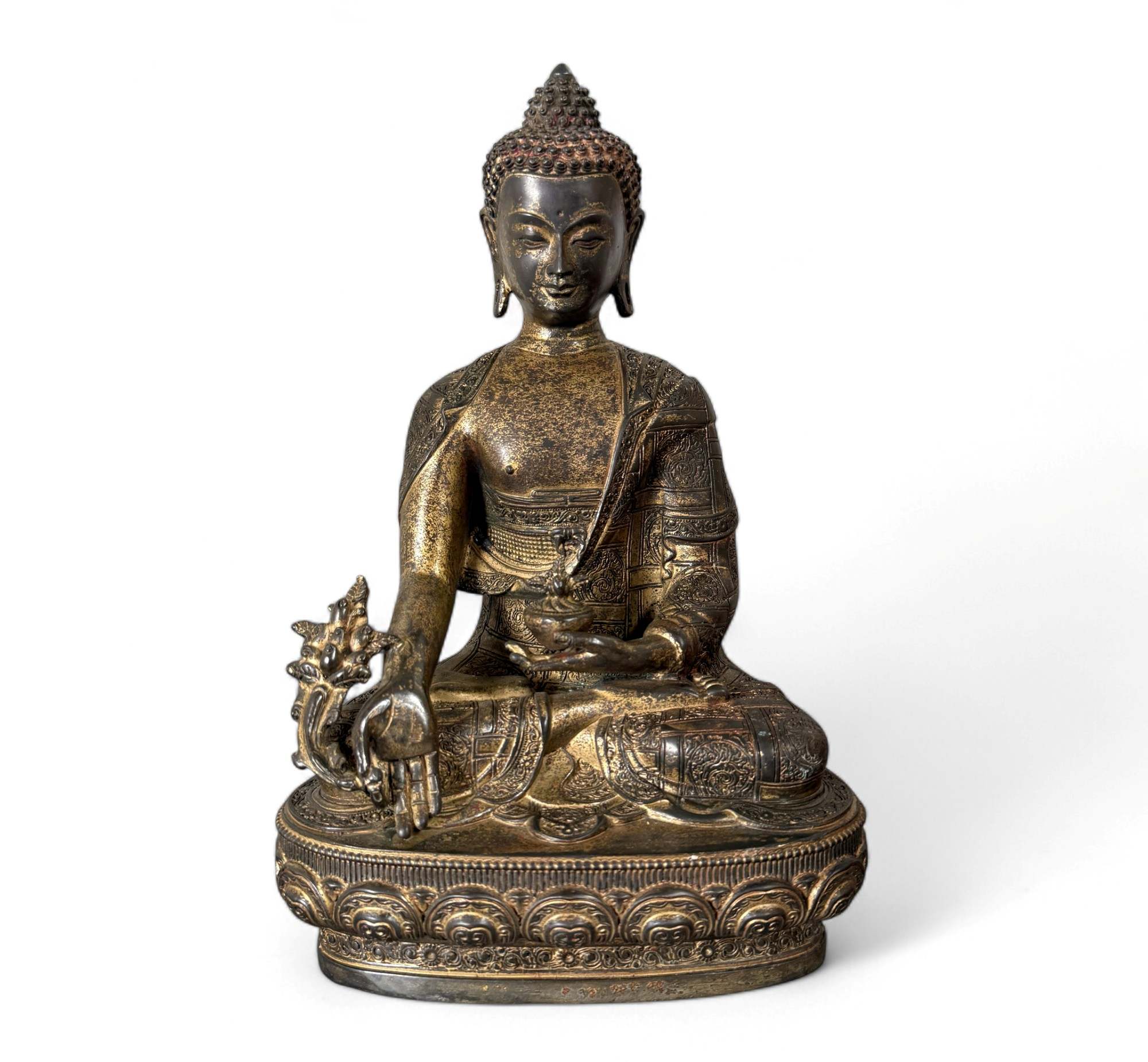 Medizin Buddha Figur Bronze Tibet China - 29 cm groß