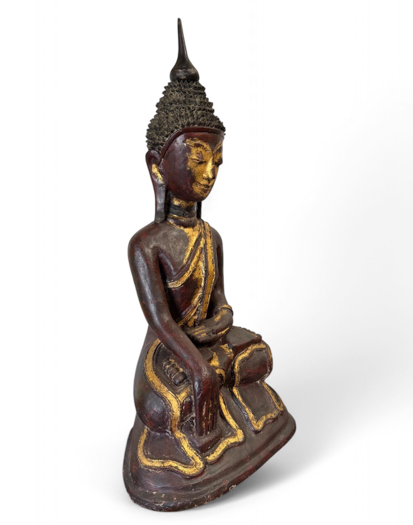 Lacquerware Buddha Statue Burma Skulptur 73 cm groß