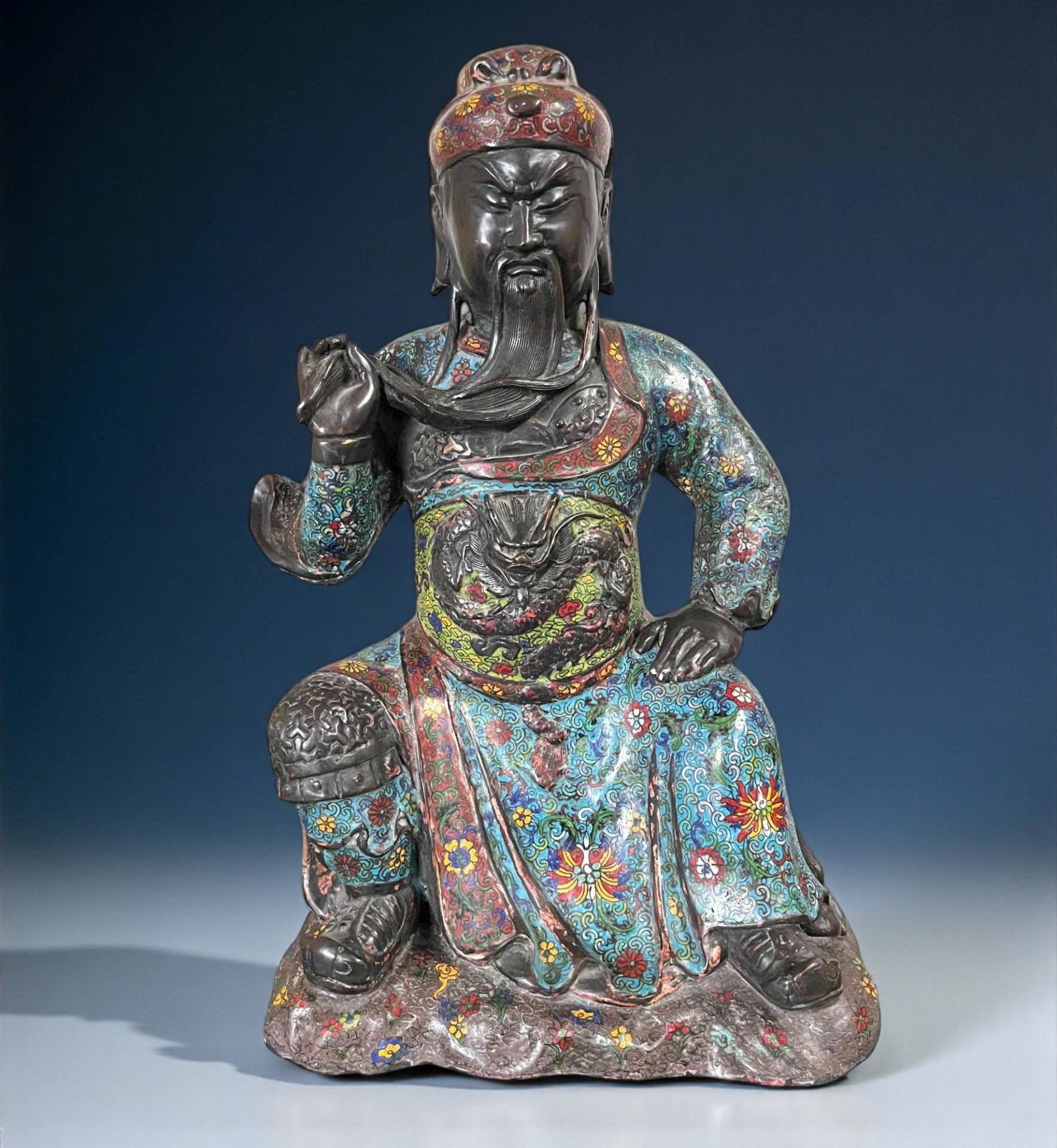 Chinesischer General Guan Yu Skulptur aus Bronze Chinesischer General Guan Yu Skulptur aus Bronze