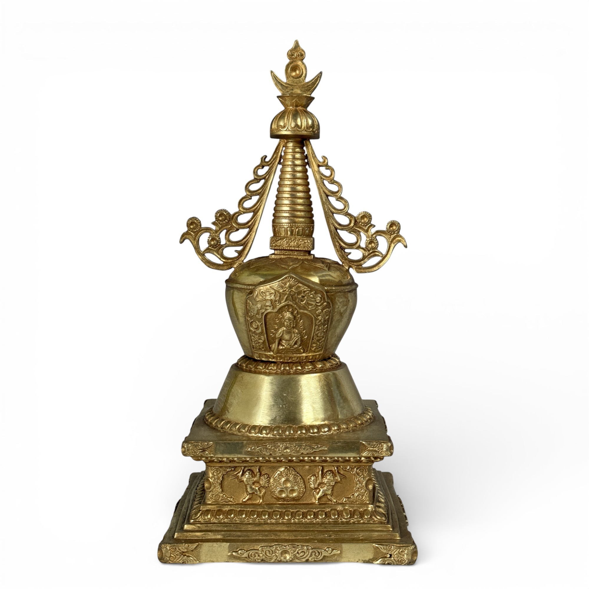 Buddhistische Stupa Buddha Pagode aus Bronze
