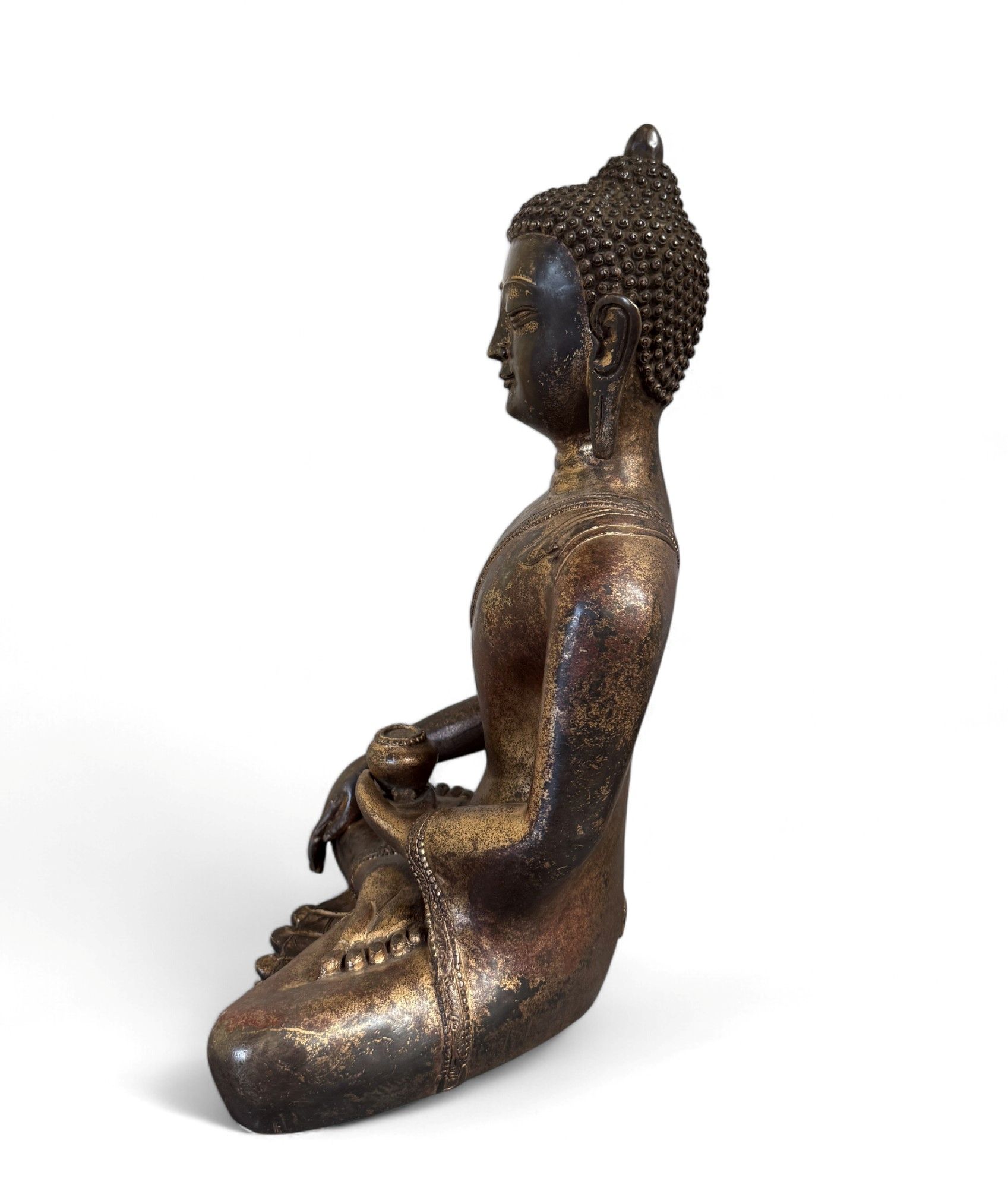 Siddharta Gautama Bronze Buddha Figur 39 cm groß