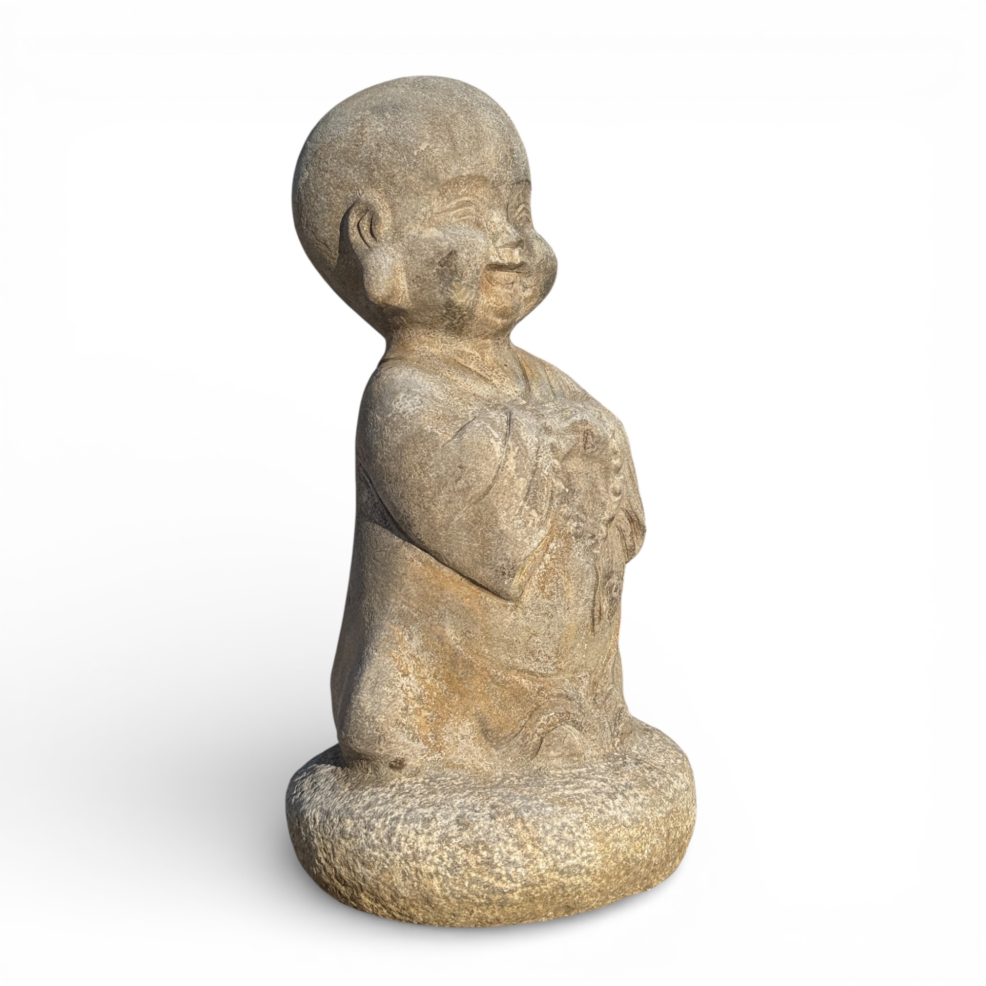 Zen Mönch Garten Skulptur aus Naturstein