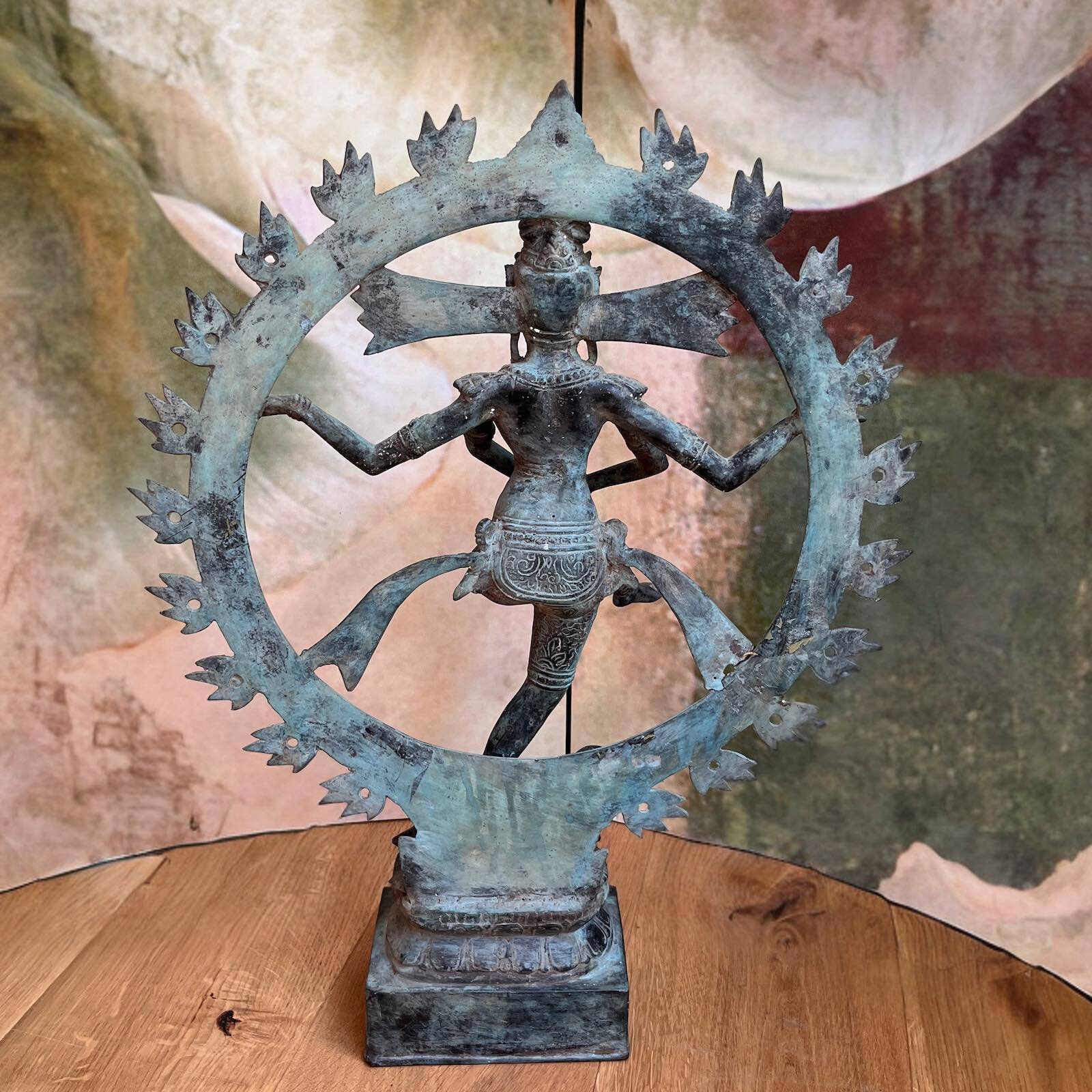 Dancing Shiva Figur Bronze Indonesien Skulptur -alt