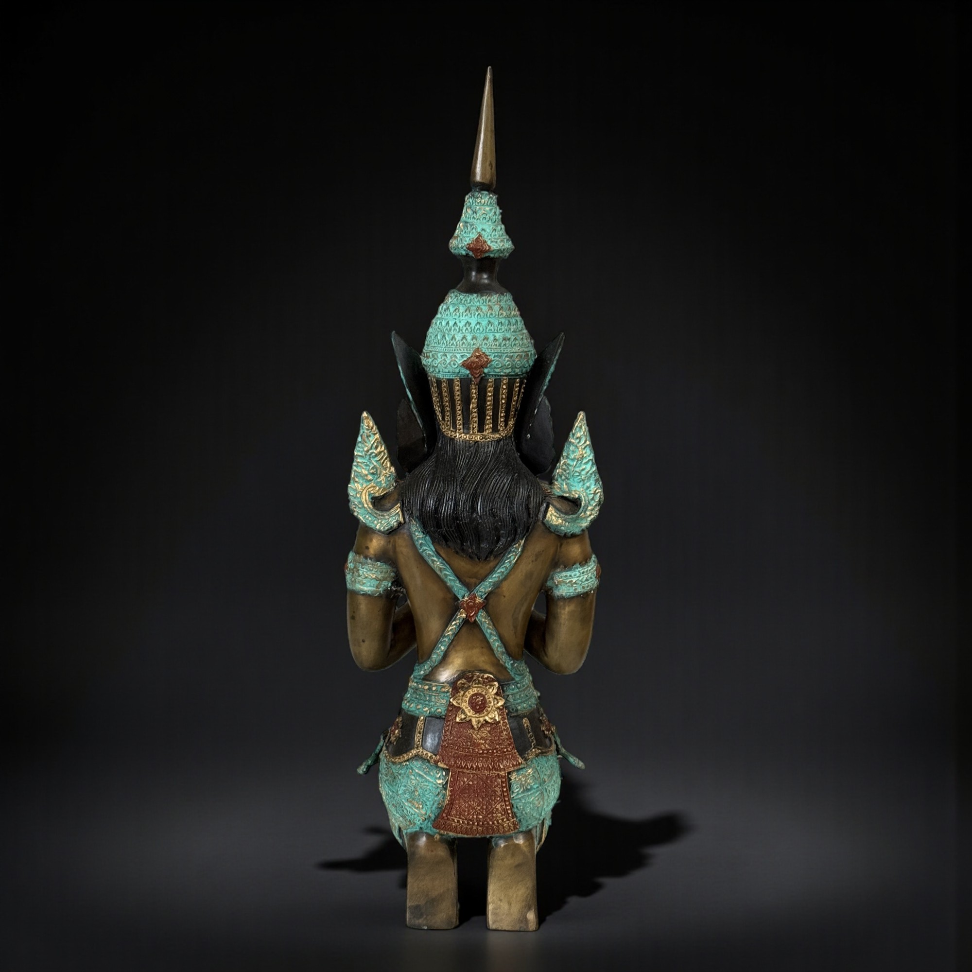 Thailand Tempelwächter Skulptur aus Bronze - Anjali Mudra