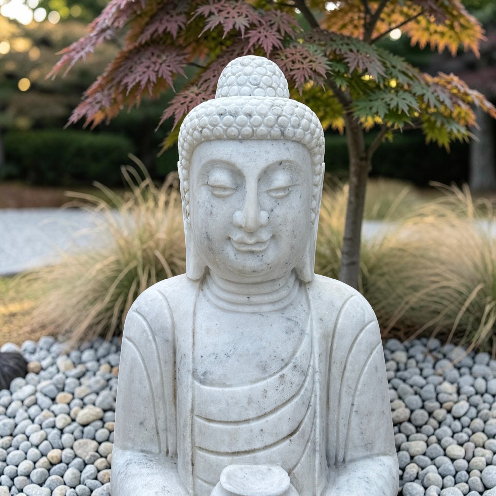 Garten Buddha Skulptur Marmor Stein Tibet-China Statue