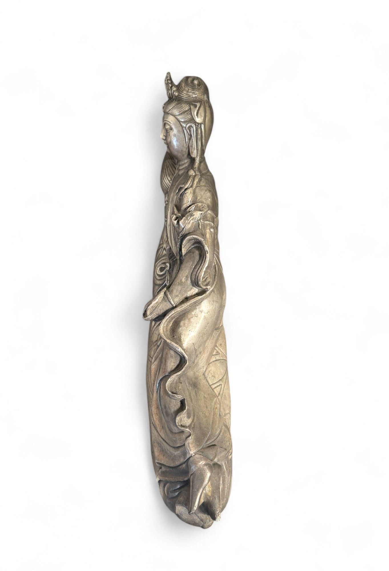 Chinesische Guanyin Bronze Figur Bodhisattva Skulptur Buddha