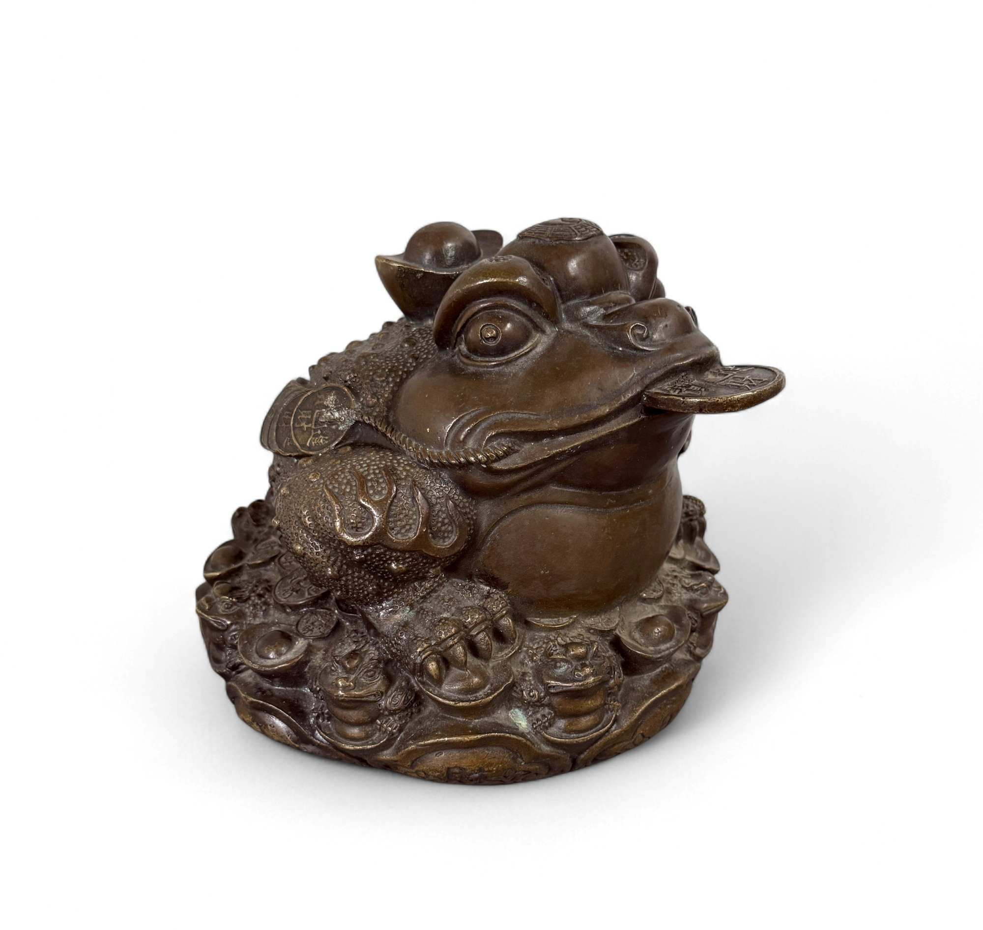 Geldkröte aus Bronze – Traditioneller Feng Shui Frosch