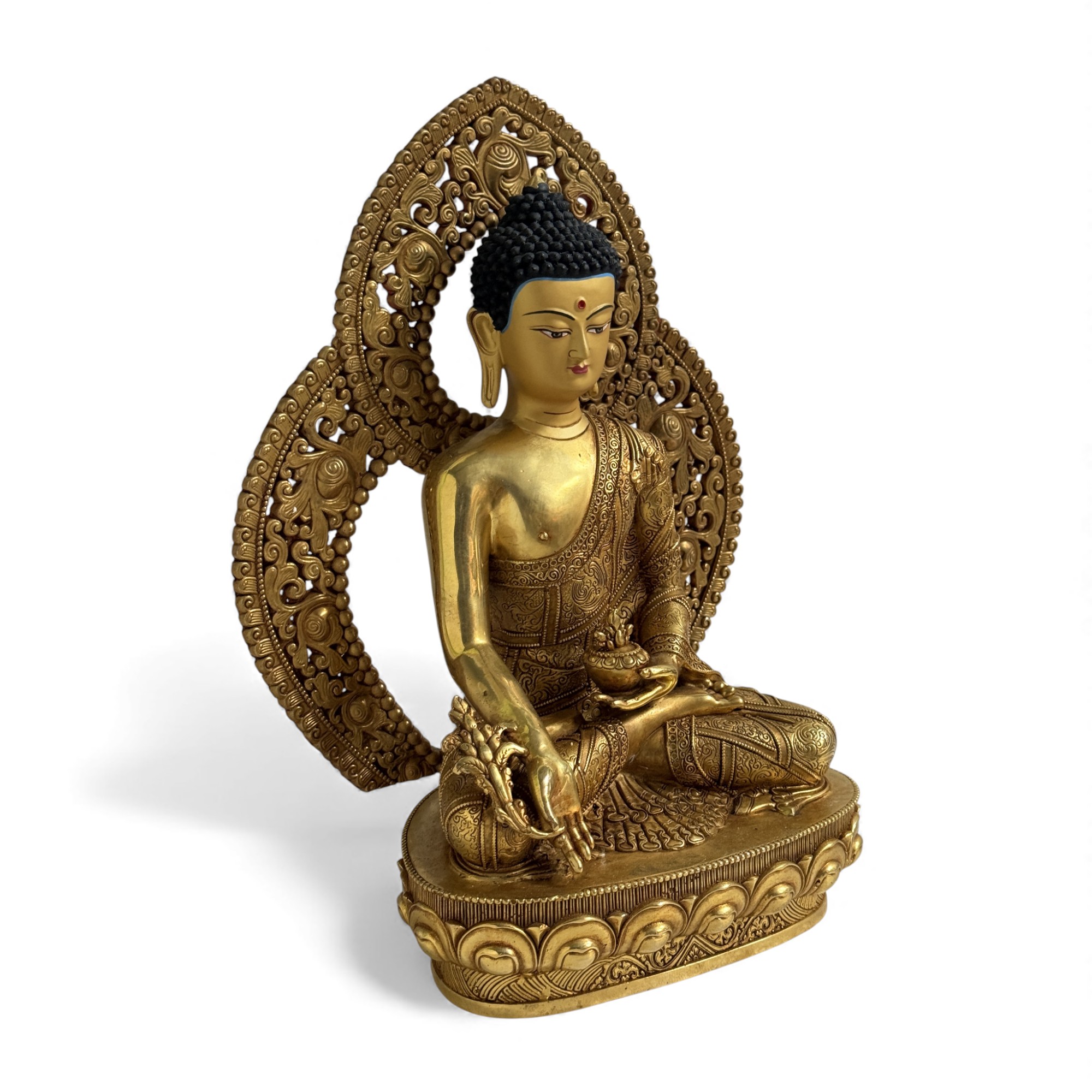 Medizin Buddha Figur aus Bronze