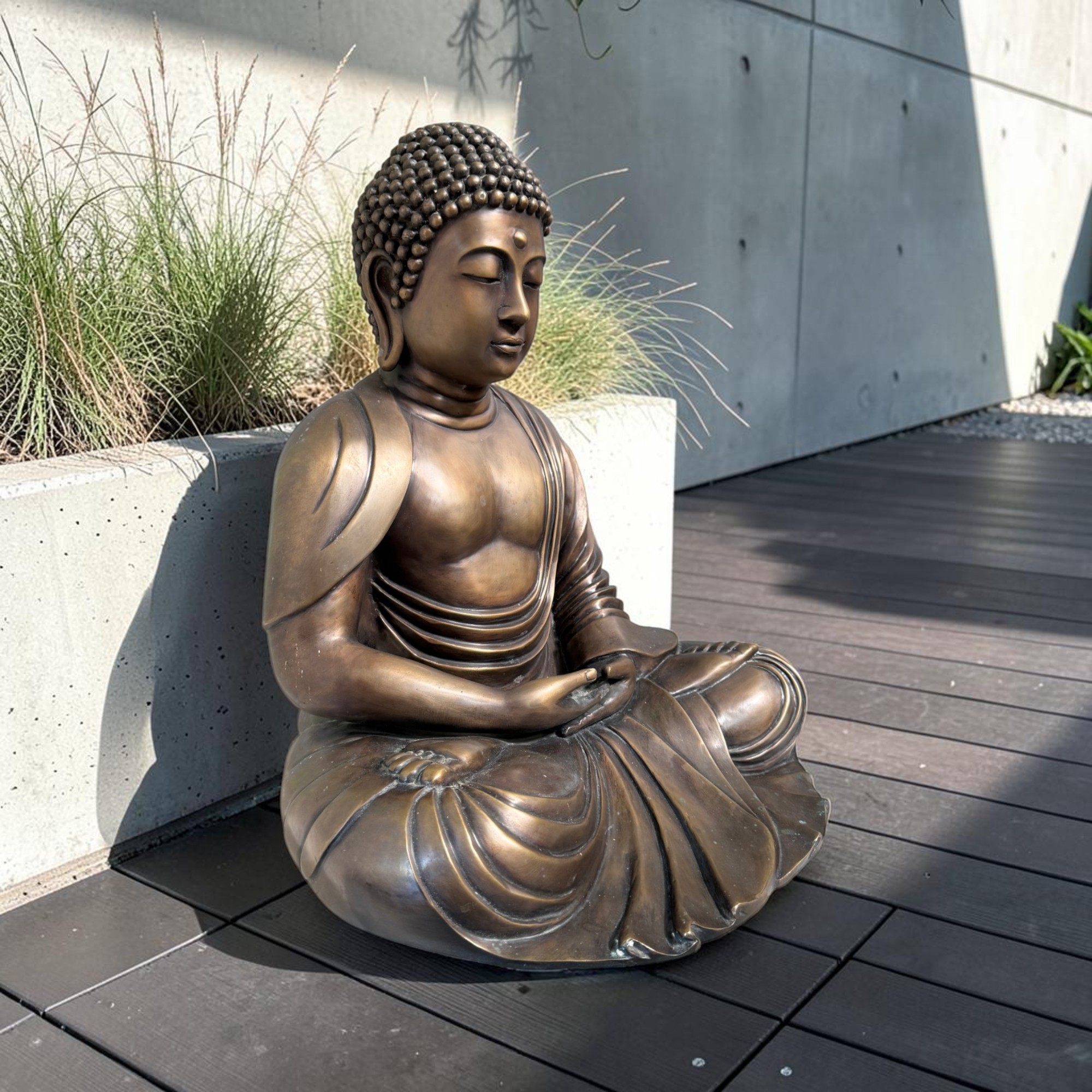 Bronze Amida Buddha Kamakura Daibutsu - Japanische Figur - Unikat 56 cm / 24 kg