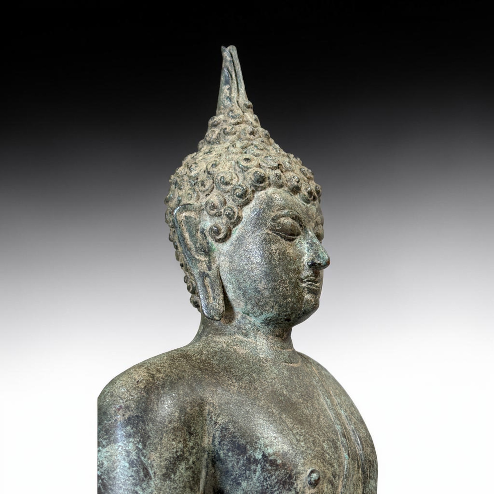 Buddha Thailand Bronze Statue Ayutthaya 35 cm Skulptur Figur