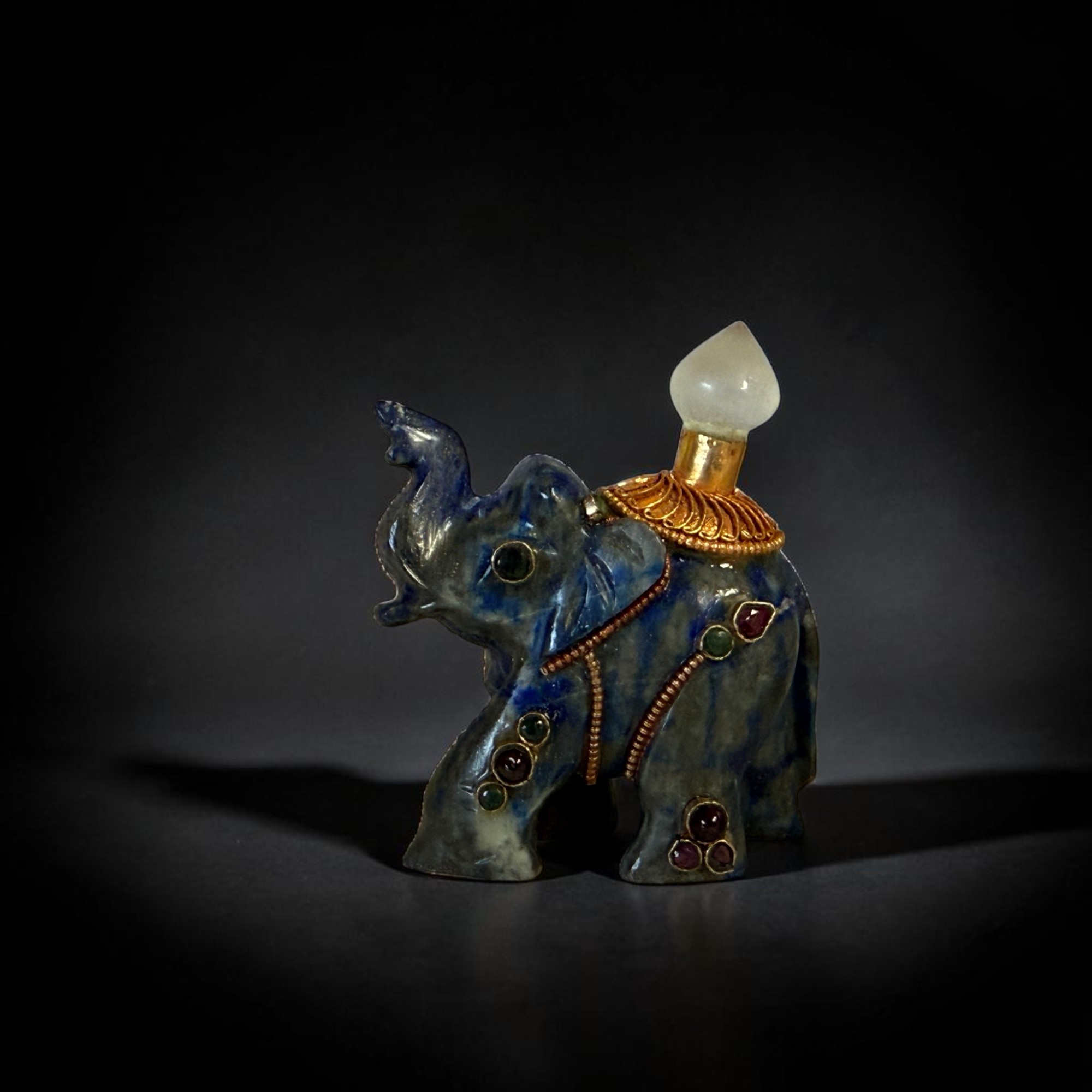 Lapislazuli Glückselefant | Bergkristall & Edelsteine | Handarbeit aus Nepal