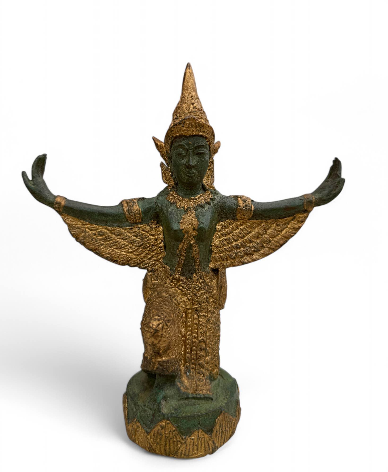 Tempelwächter Figur Bronze Skulptur Thailand 18 cm