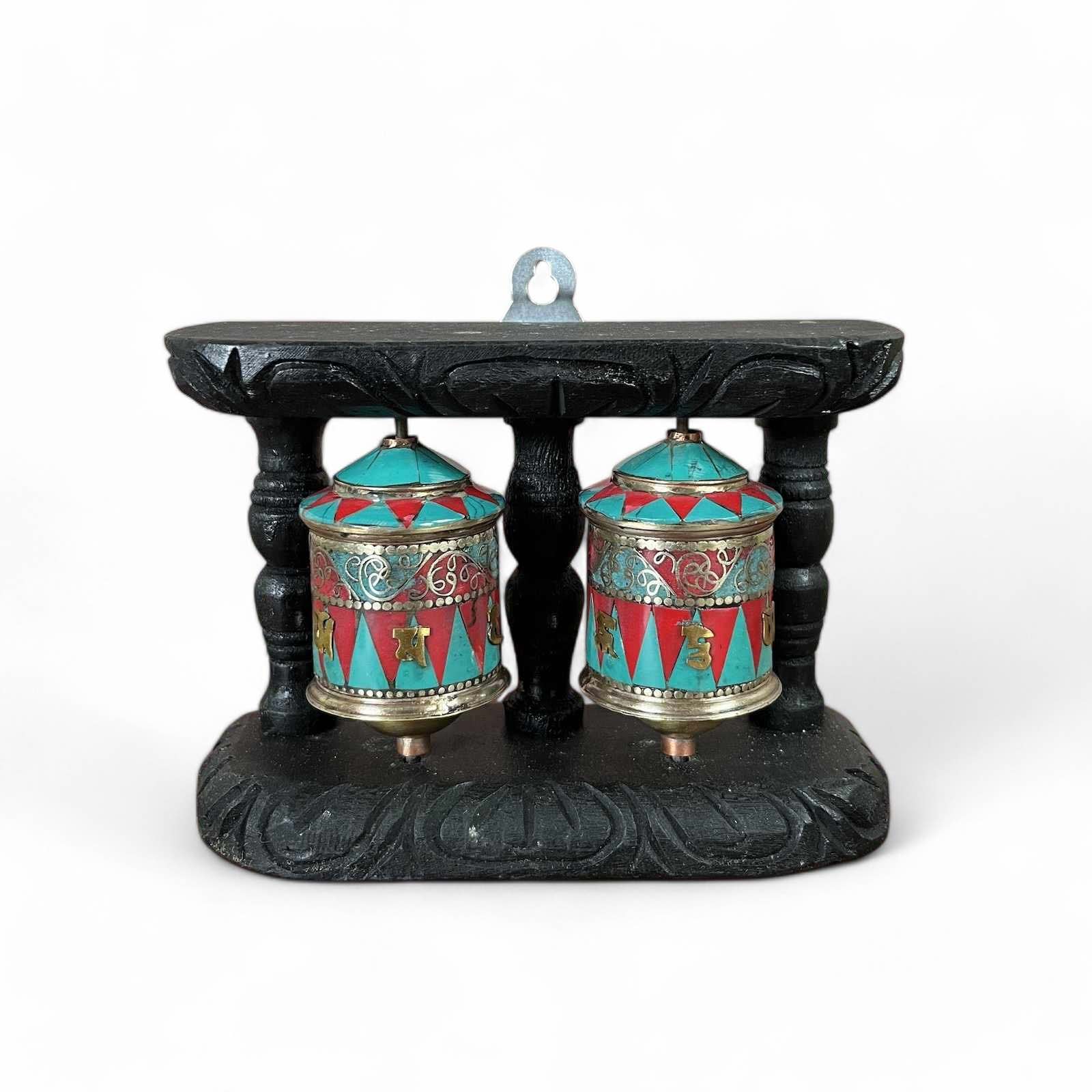 Gebetsmühle Tibet Buddhismus Türkis & Schaumkoralle