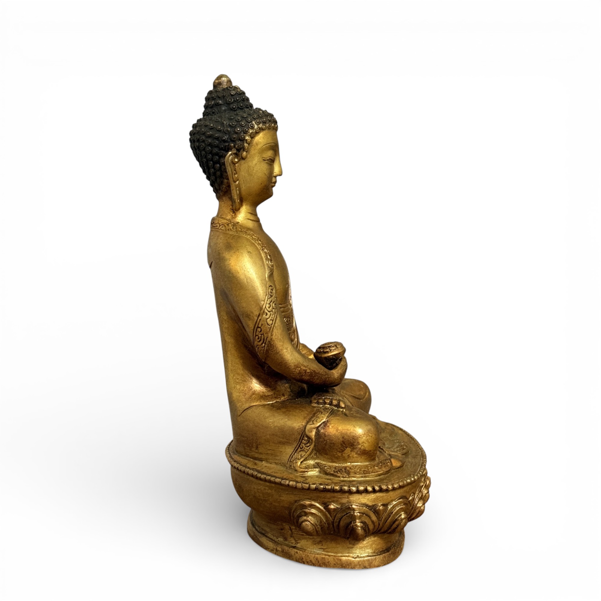 Bronze Buddha Figur - Meditation Geste 20 cm