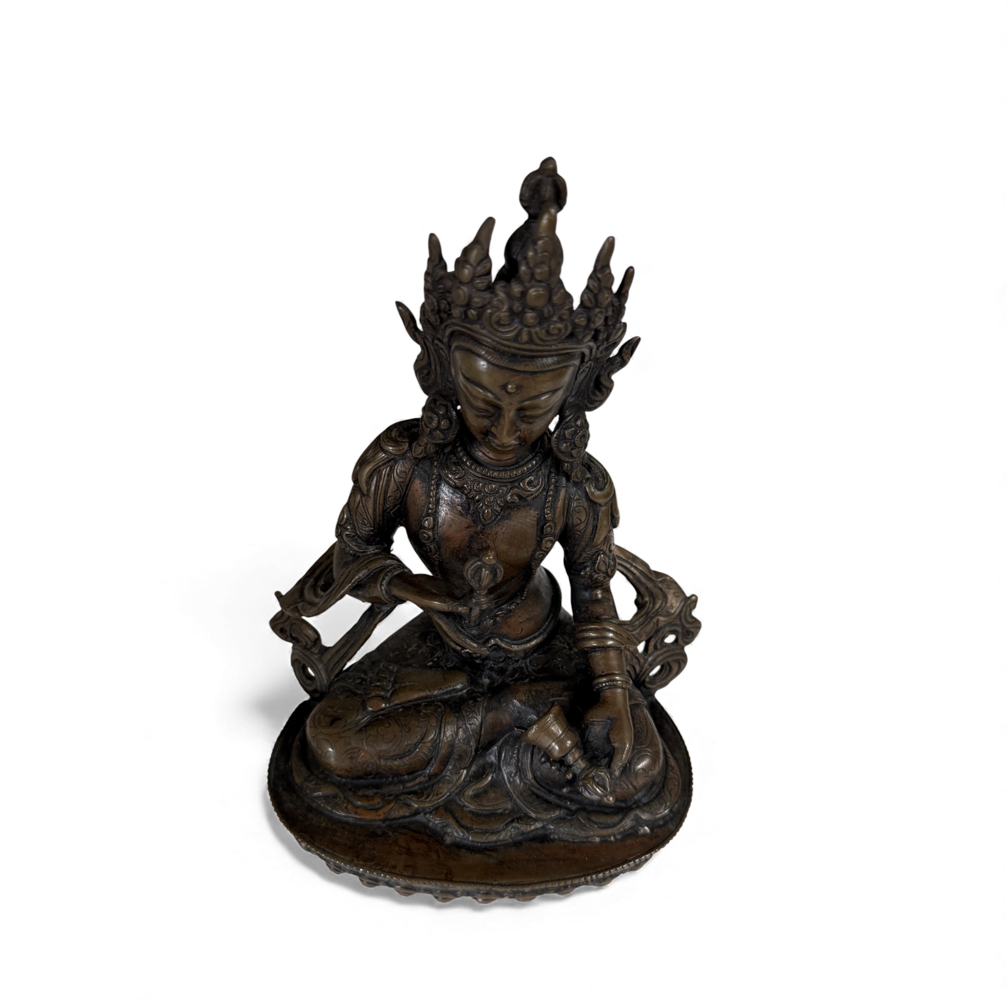 Vajrasattva Bronze Figur - Nepal - 20 cm - Sammlerstück