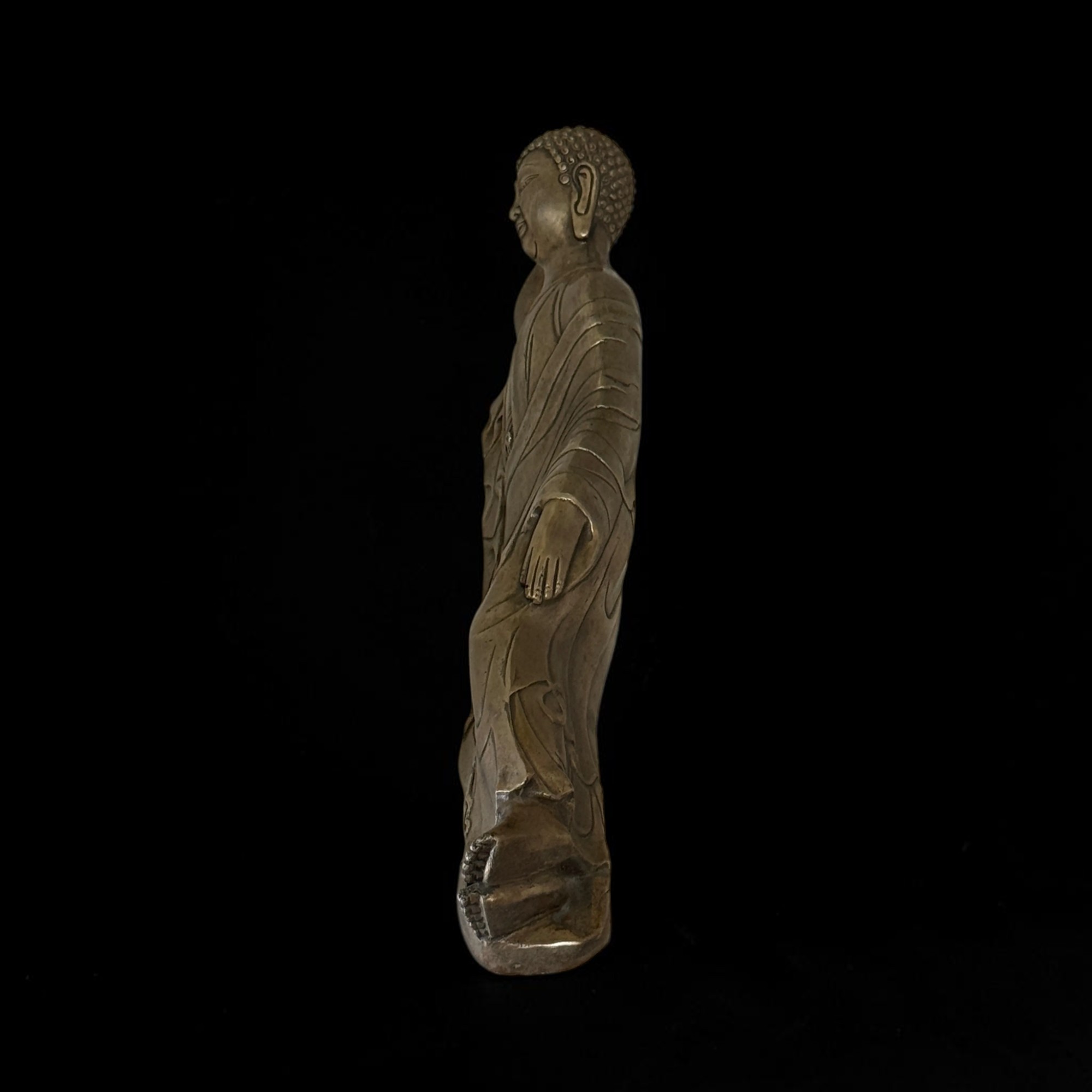 Liegender Buddha Figur Bronze Parinirvana Skulptur Ming Marke alt