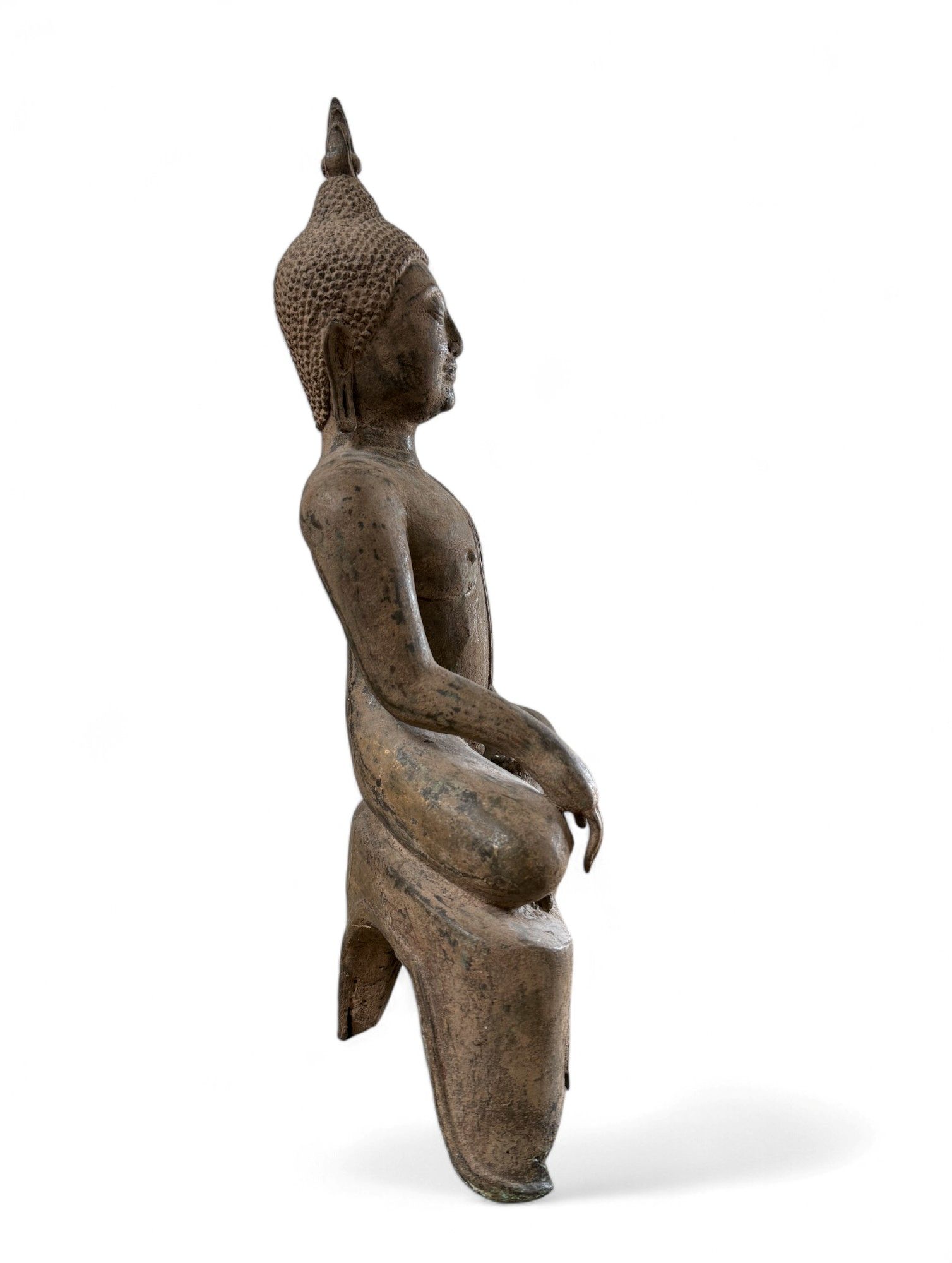 Bronze Buddha Figur 44 cm – Shakyamuni in Bhumisparsha Mudra