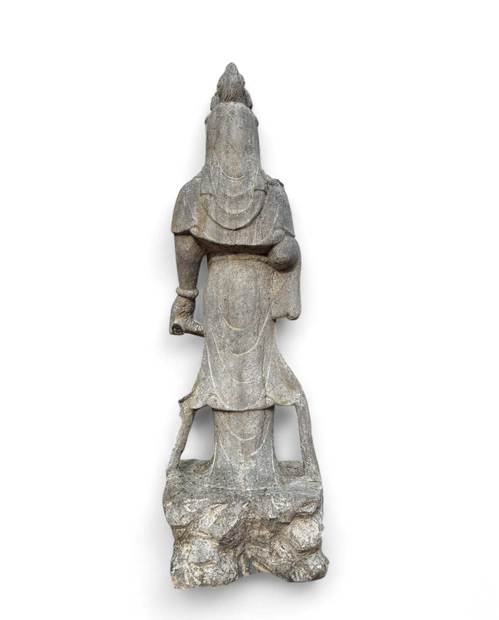 Guanyin Garten Buddha Skulptur Natur Stein 73 cm groß