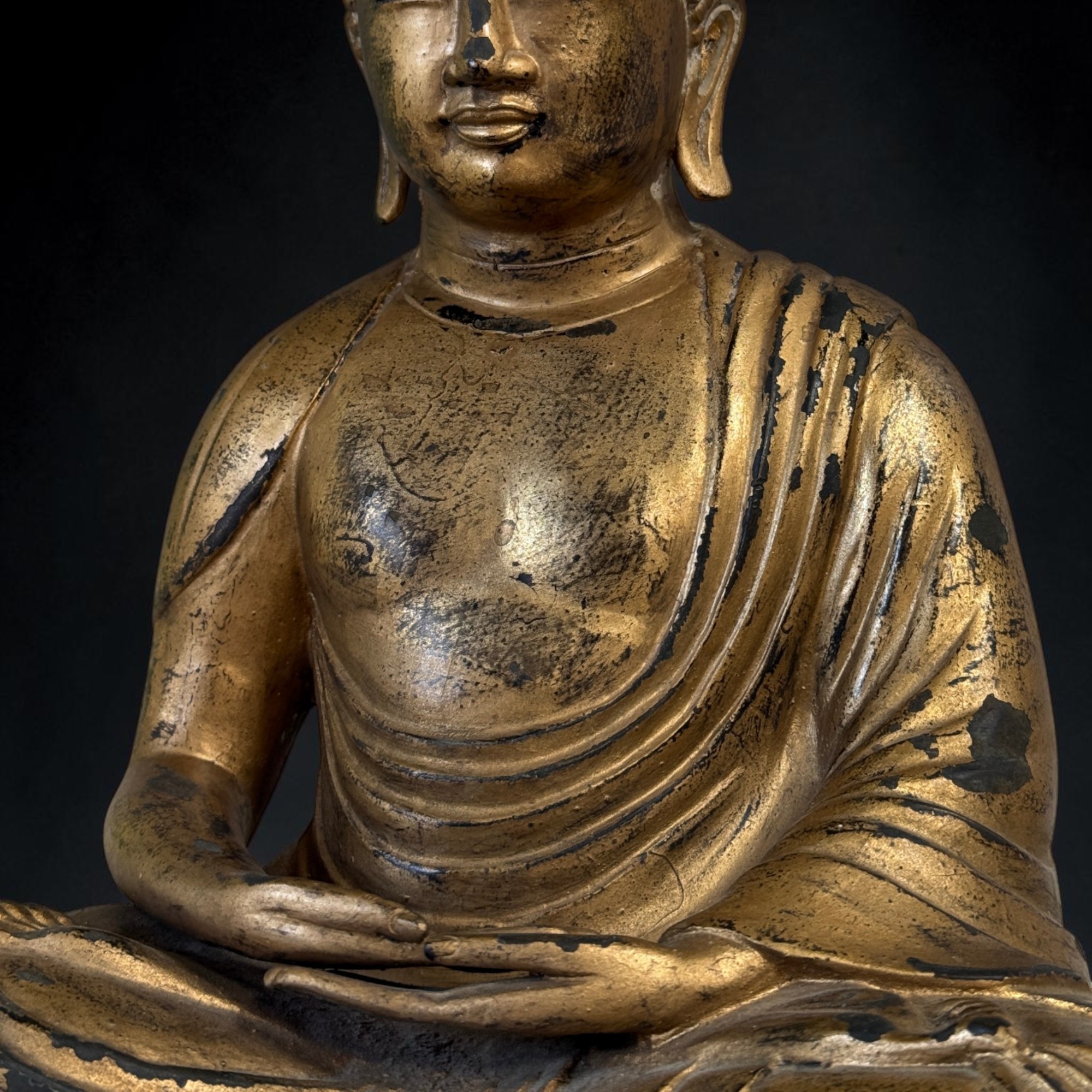 Bronze Amida Buddha Kamakura Daibutsu - Japanische Figur - Unikat 34 cm / 4,5 kg