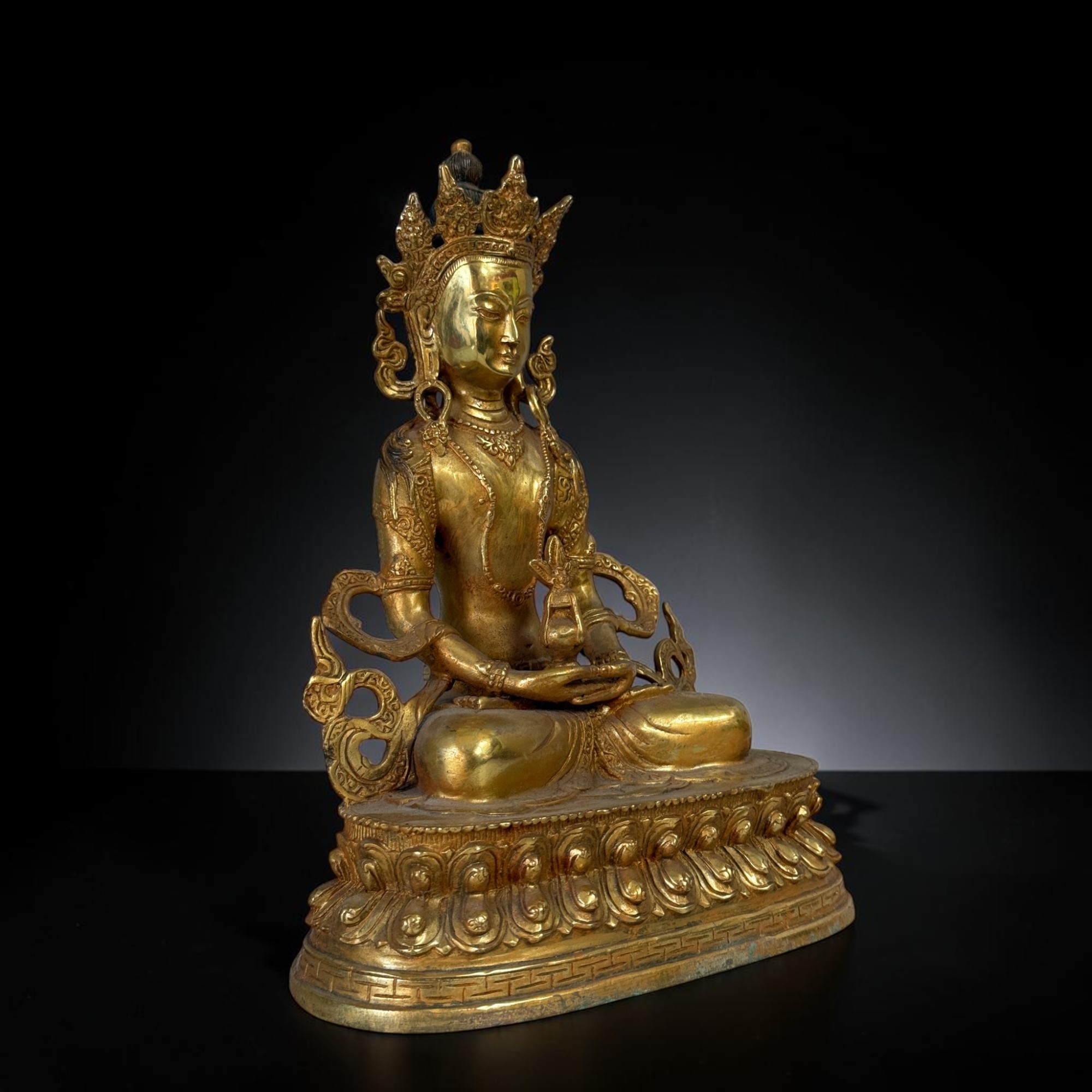 Amitayus Buddha Bronze Skulptur – Tibet/Sichuan