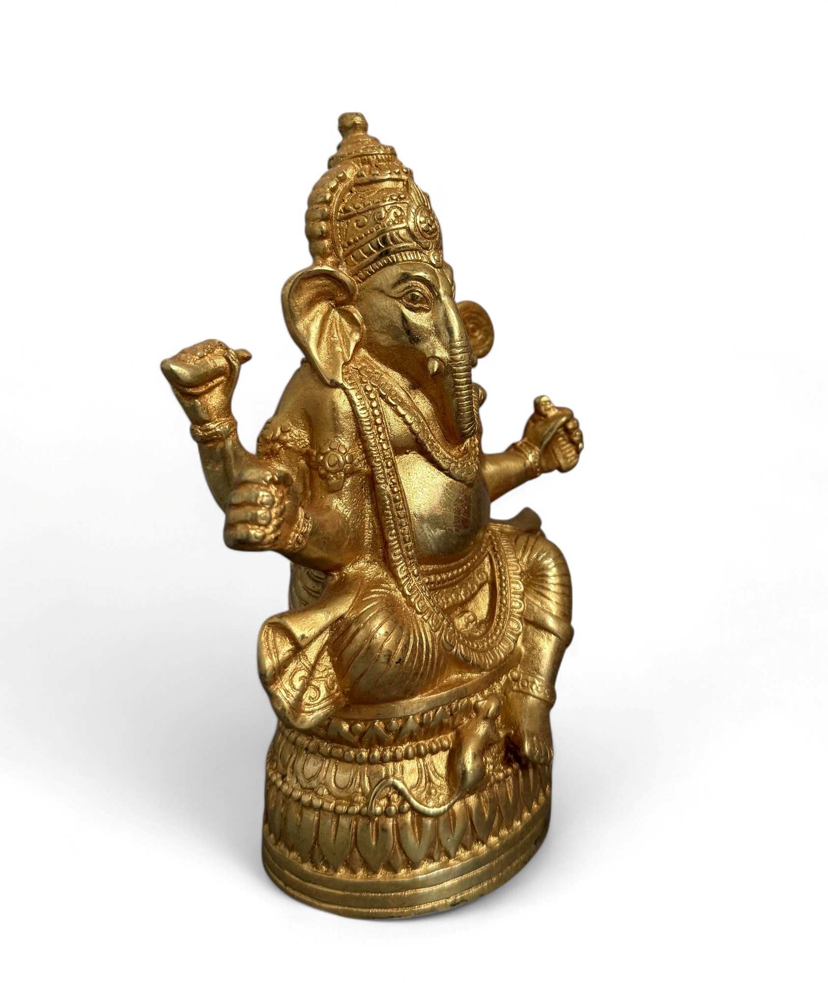 Ganesha Figur Bronze Skulptur - hinduistischer Elefantengott