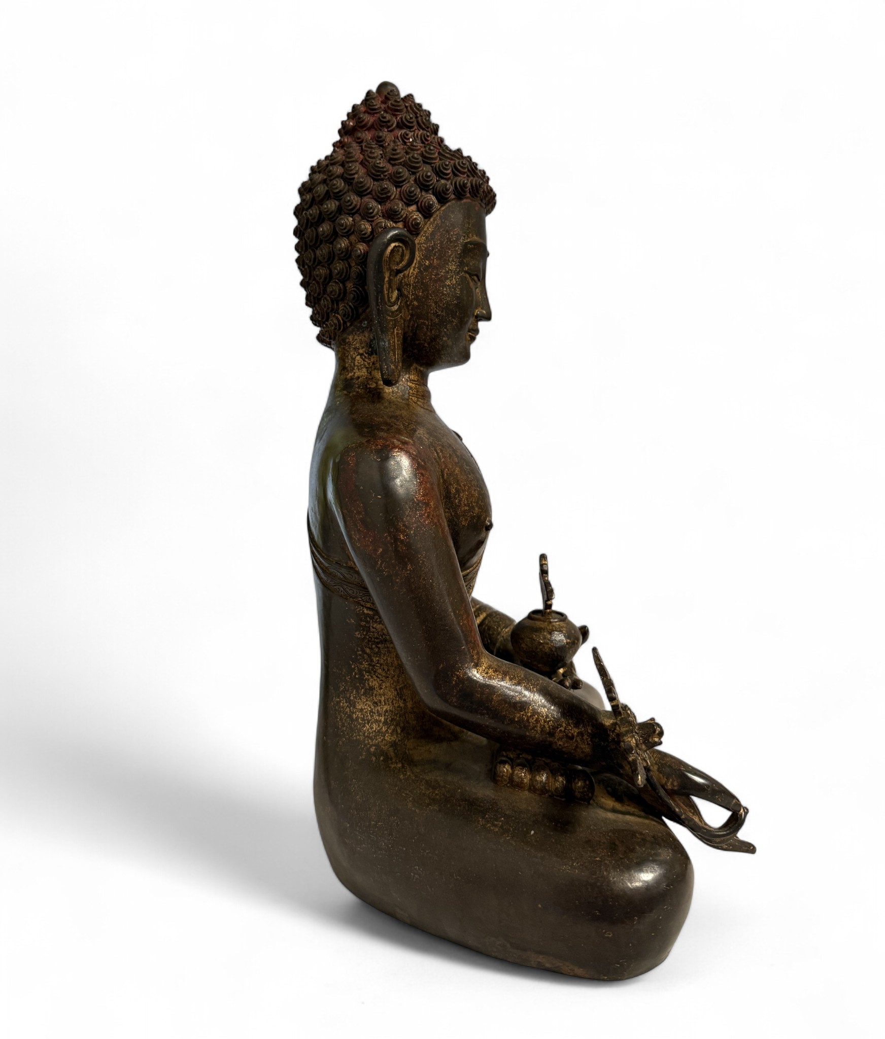 Medizin Buddha Figur Bronze Tibet China - 43 cm groß