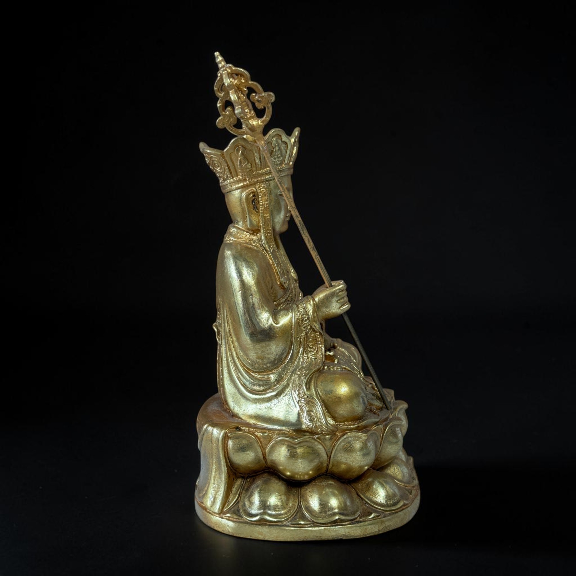 Ksitigarbha Bodhisattva Bronze Figur Tibet China Asien Skulptur 25cm