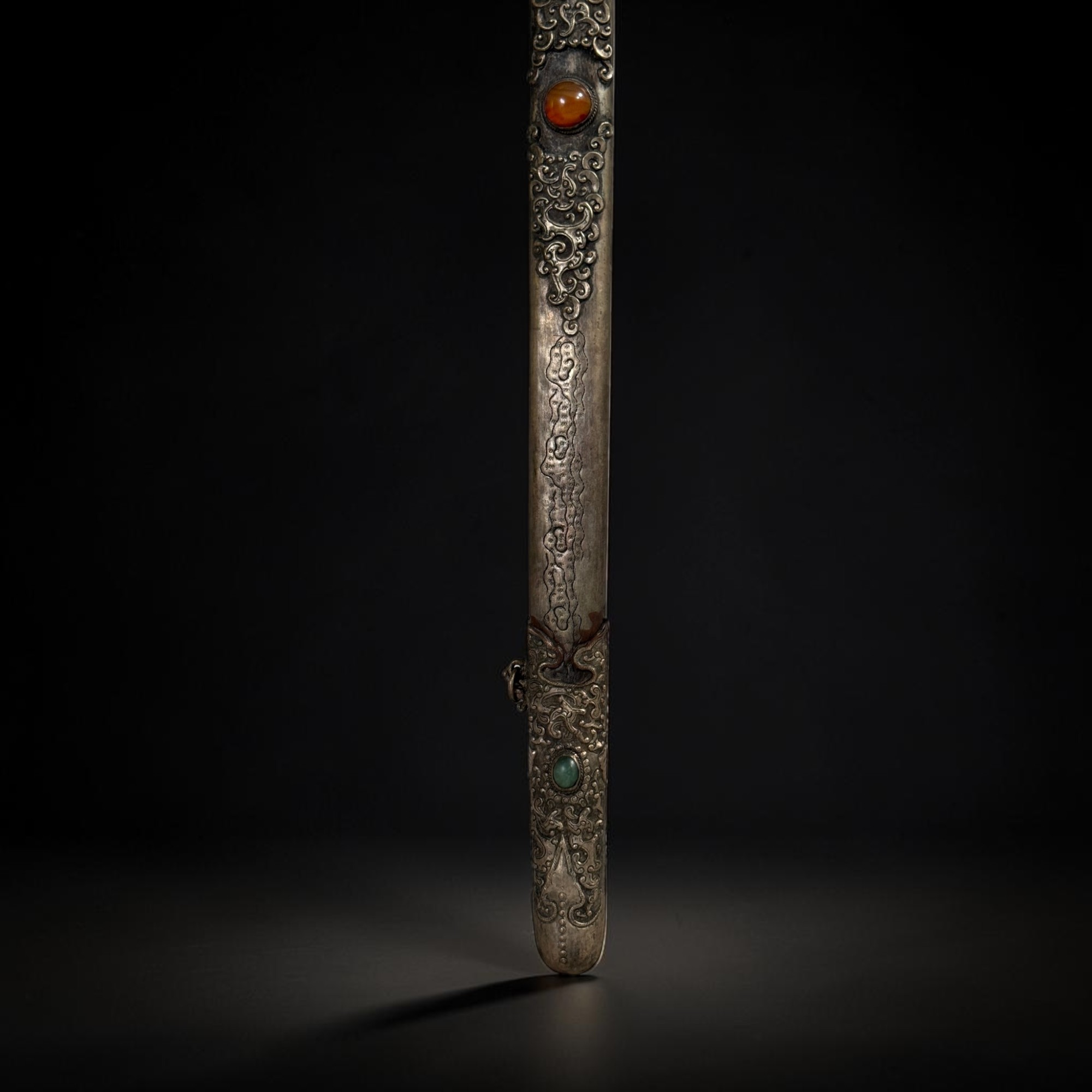 Altes chinesisches Schwert Jian aus Eisen & Metall 100cm