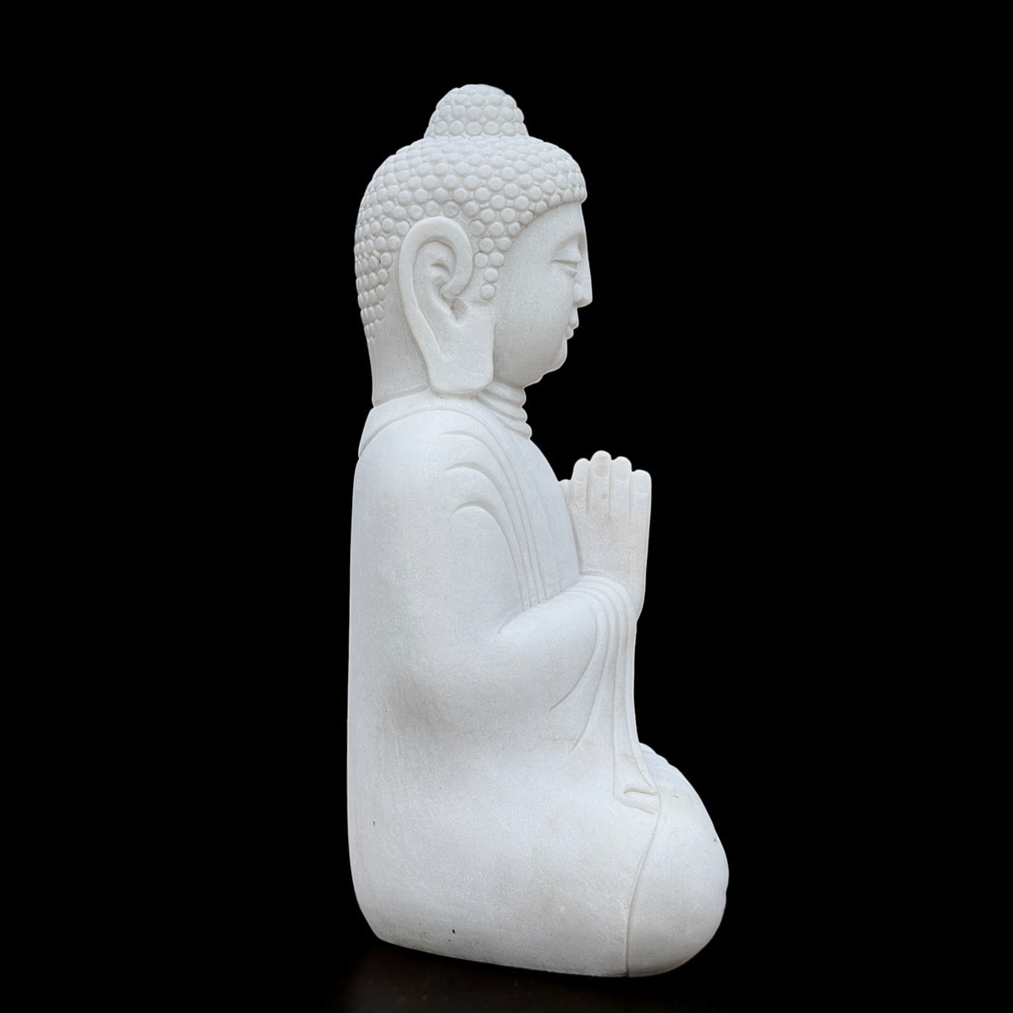 Garten Buddha Statue Marmor Stein Anjali Mudra