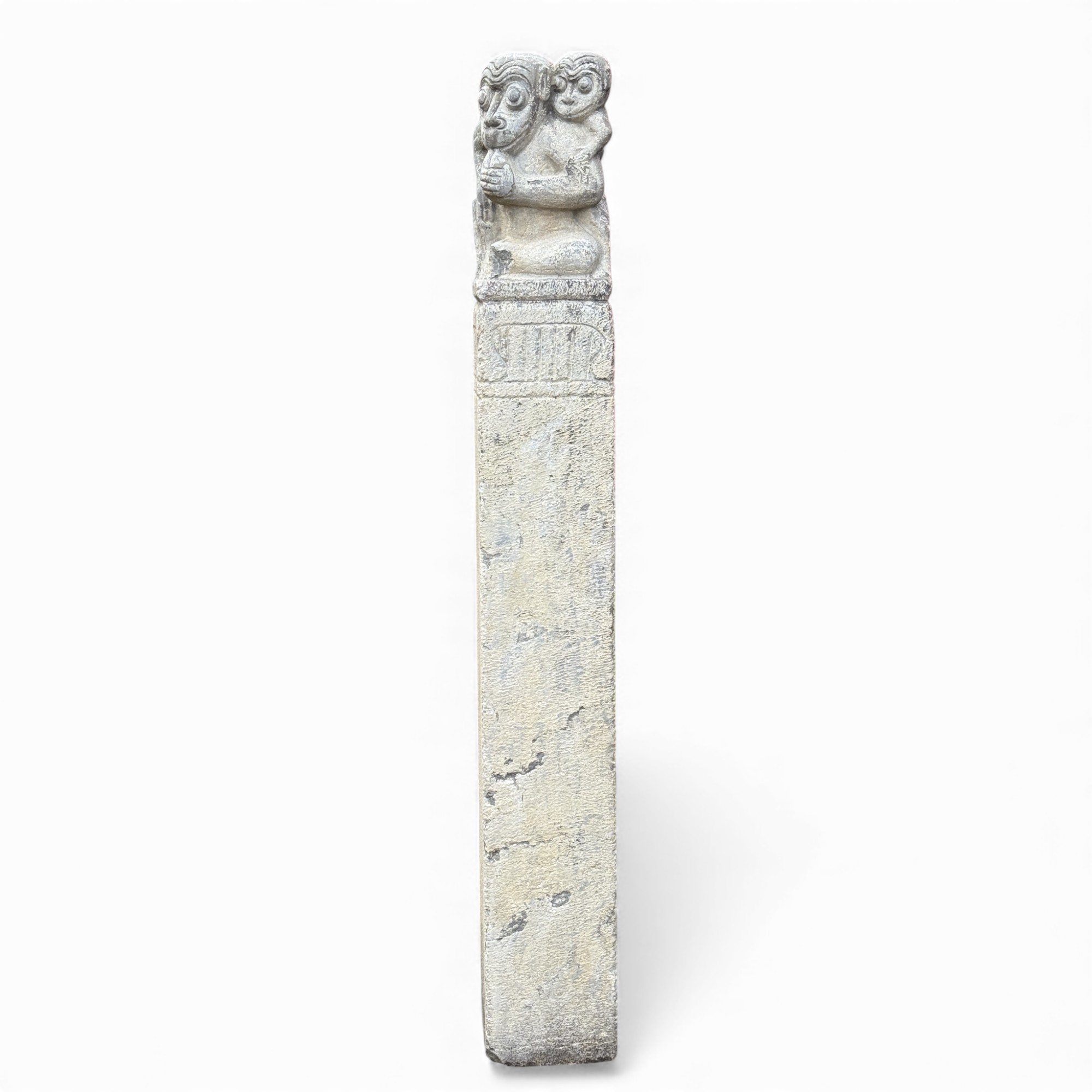 Chinesische Gartenpagode mit 2 Affen - 150 cm groß