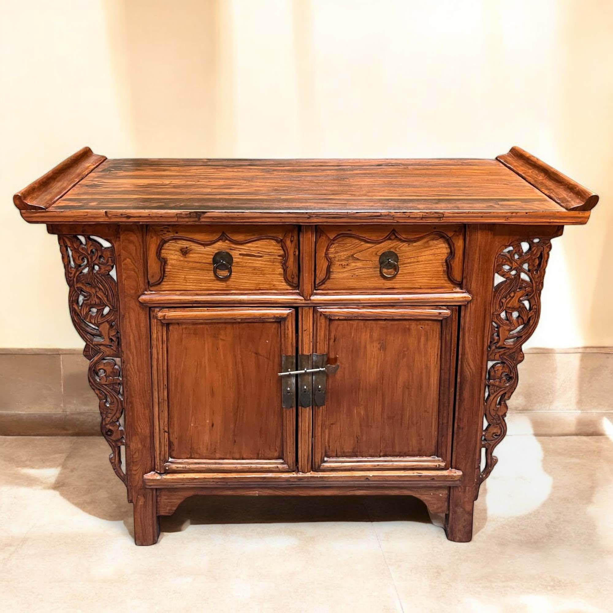 Chinesisches Sideboard aus Ulmenholz - 117cm