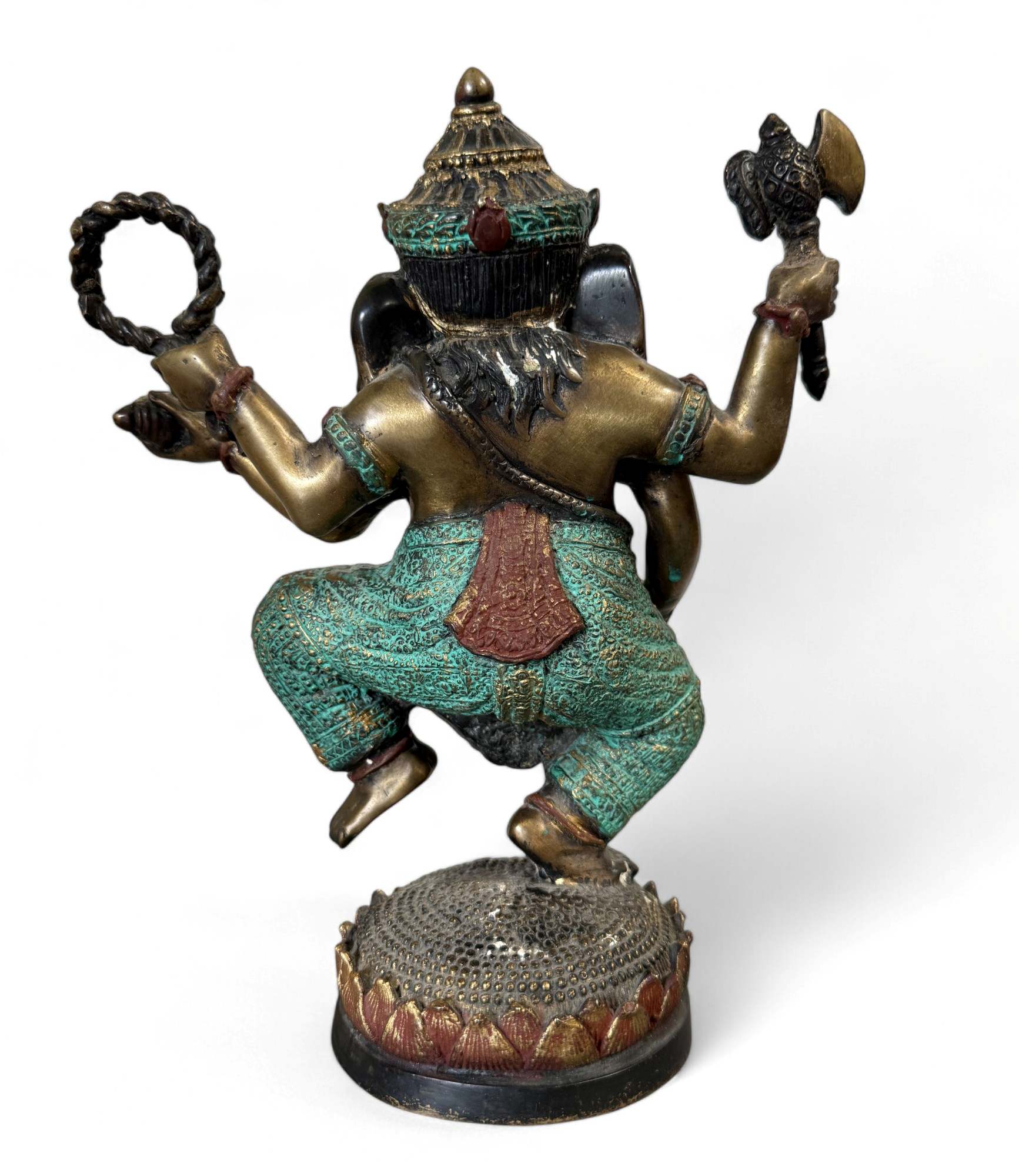 Dancing Ganesha Figur Bronze Skulptur 25 cm groß - Indien