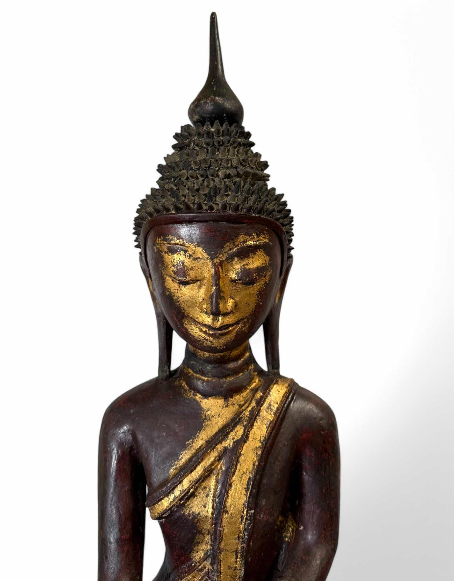 Lacquerware Buddha Statue Burma Skulptur 73 cm groß