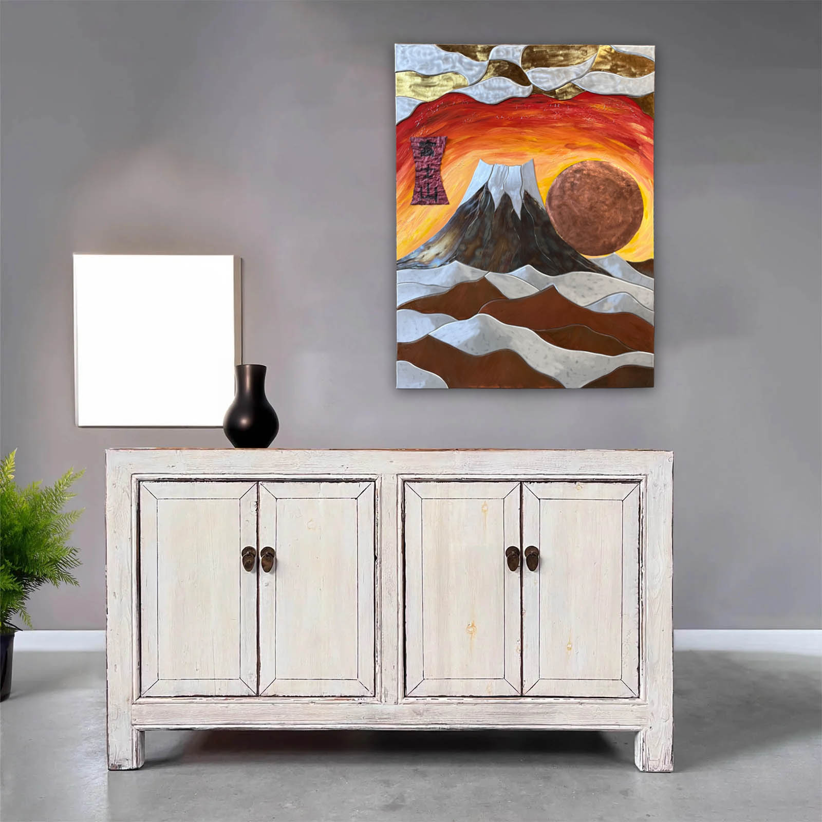 Gemälde Fujiyama größter Berg/Vulkan Japan