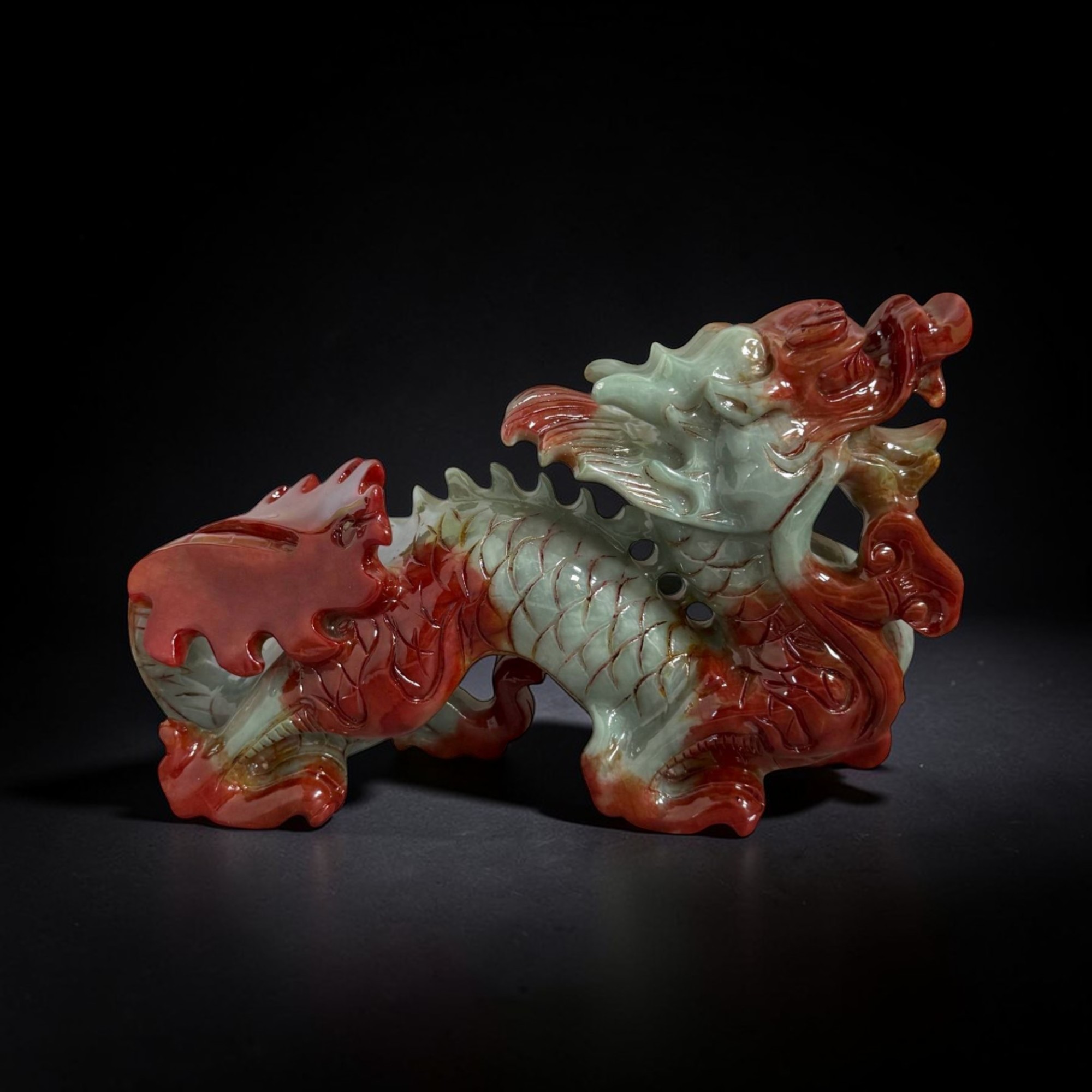 China Drache Xiujan Jade Figur - Fengshui Skulptur