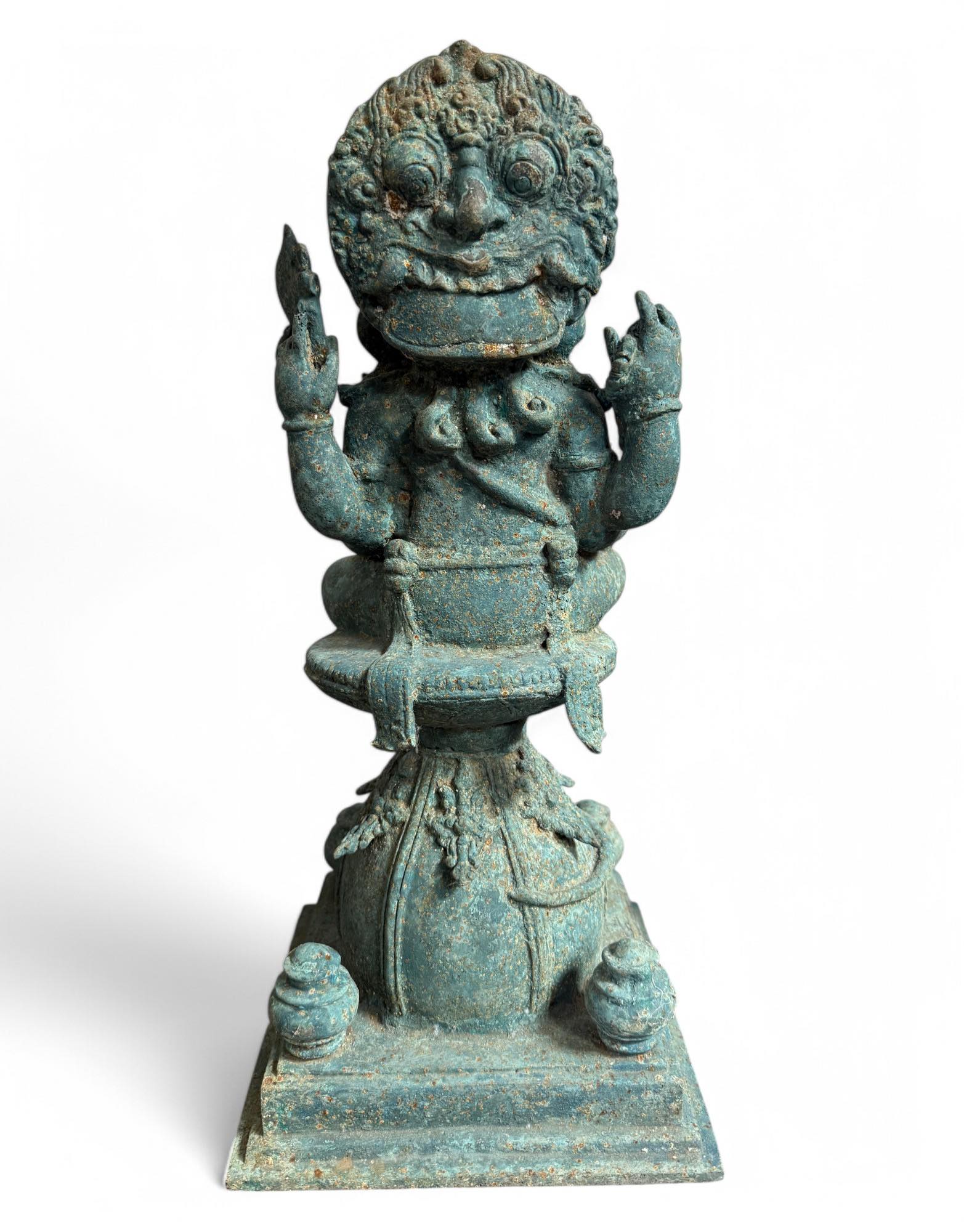 Alte Ganesha Skulptur aus Indien - Bronzefigur 44 cm groß