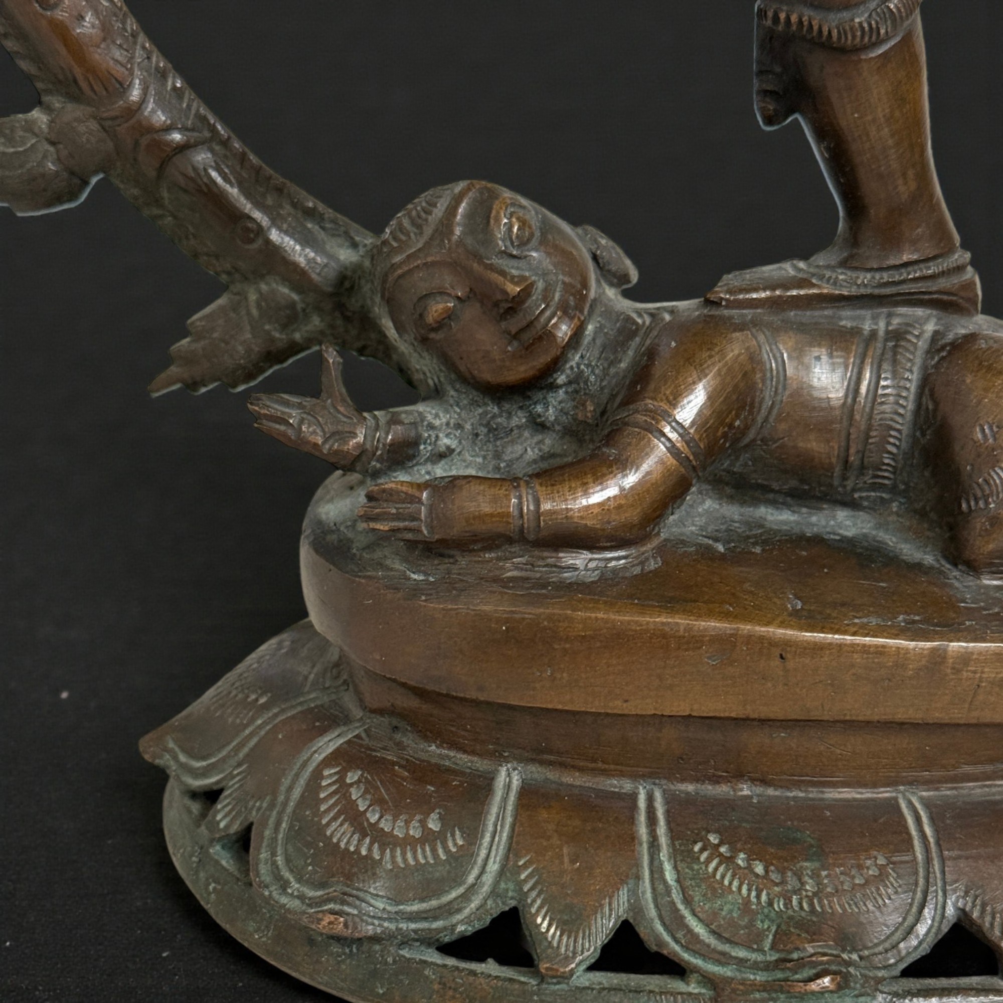 Shiva Nataraja Statue aus Bronze, 19. Jh., Sammlerstück aus Sammlungsauflösung