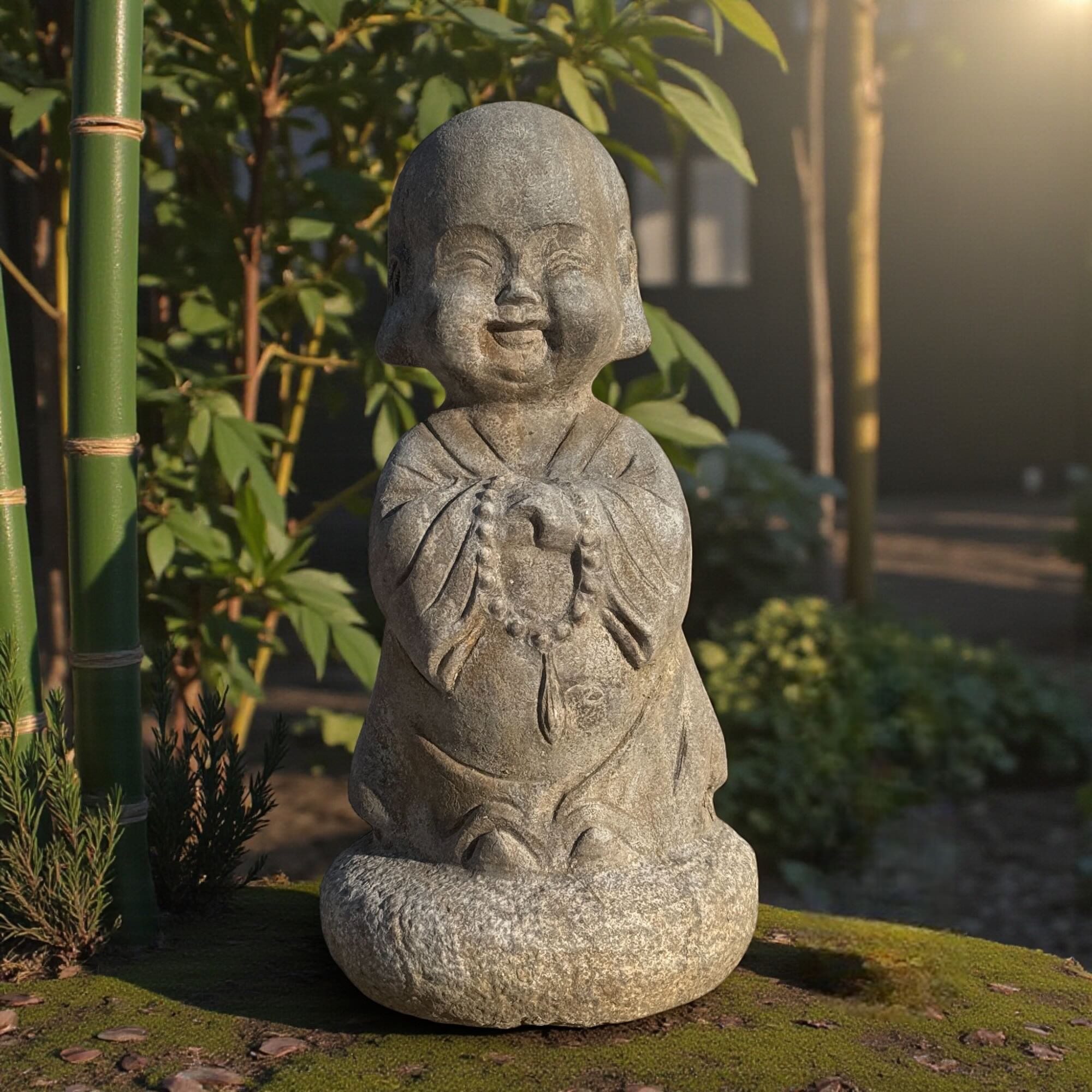 Zen Mönch Garten Skulptur aus Naturstein
