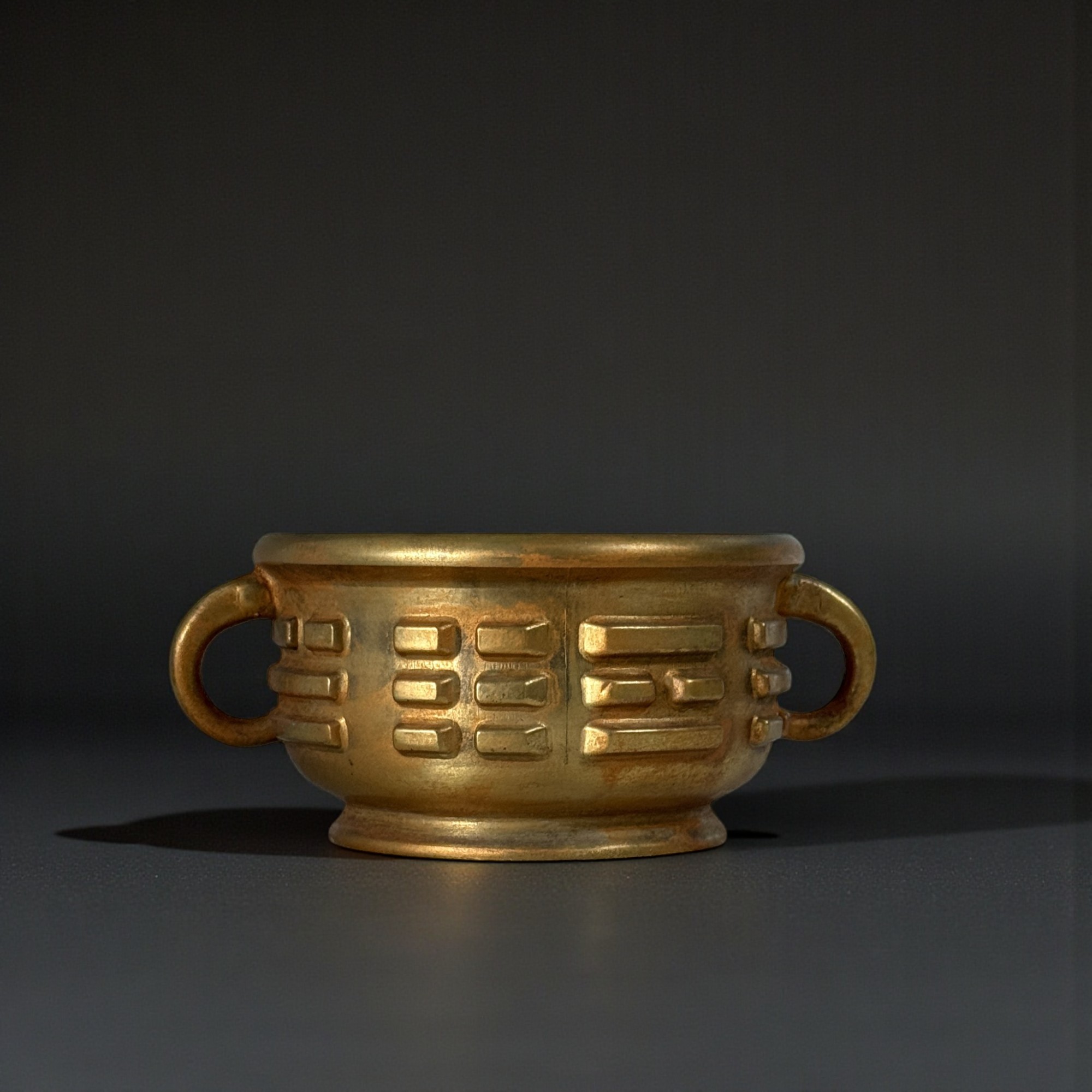 Räuchergefäß mit Henkel aus Bronze - China