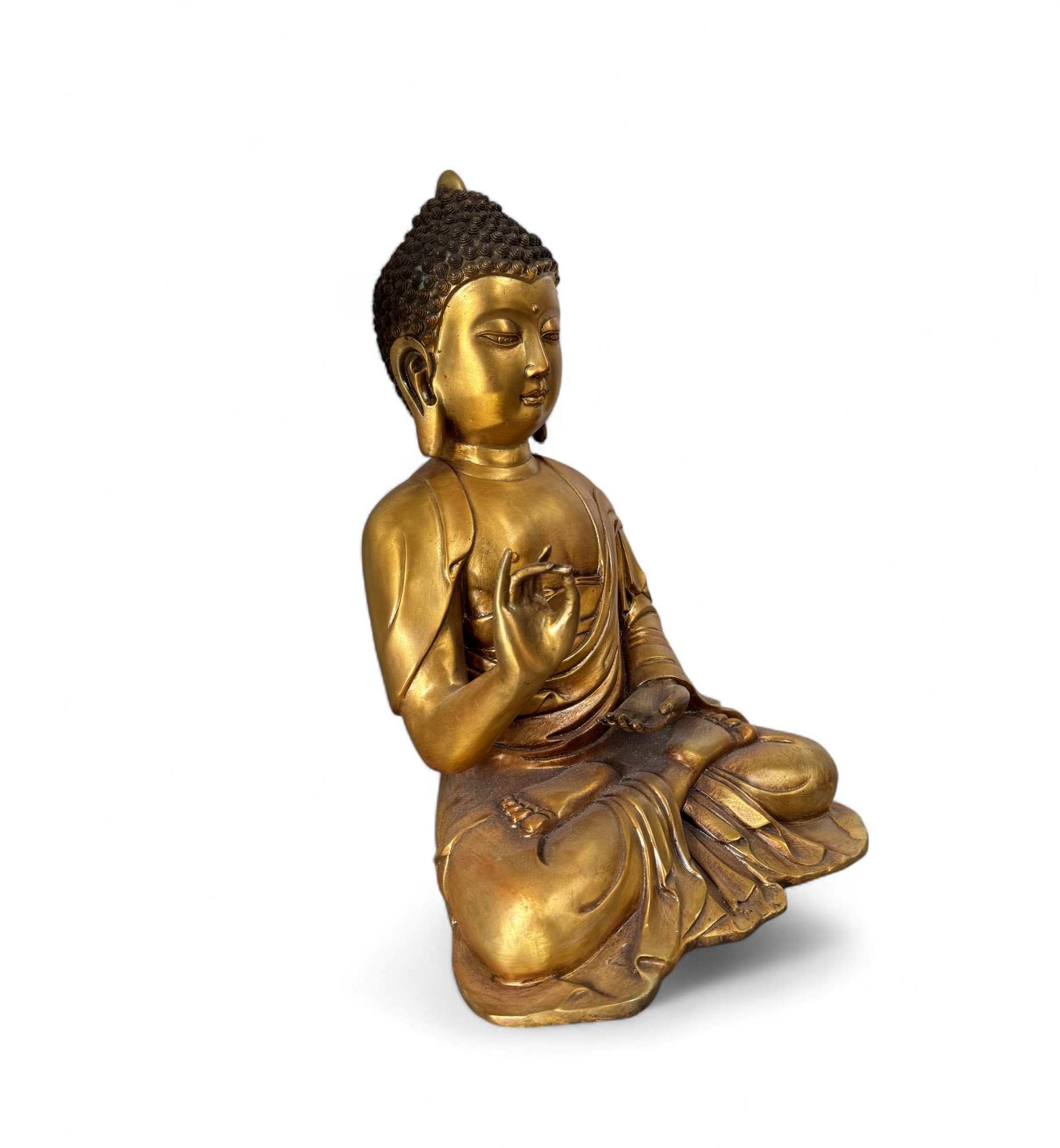 Buddha Figur Karana Mudra Bronze Statue Tibet China 