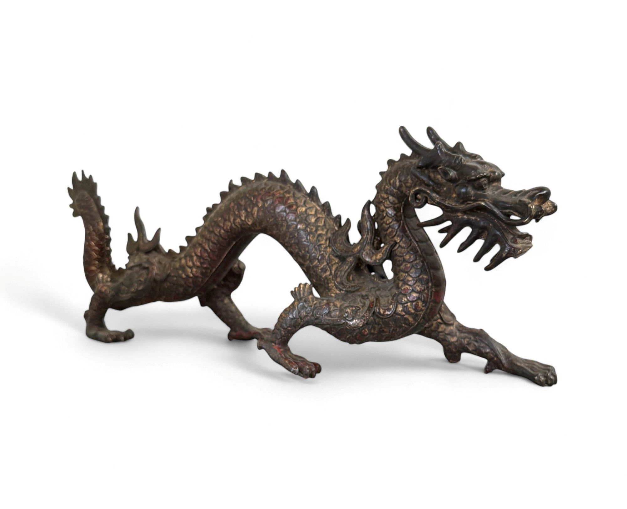 Bronze Drache China – Chinesische Drachenfigur 34 cm