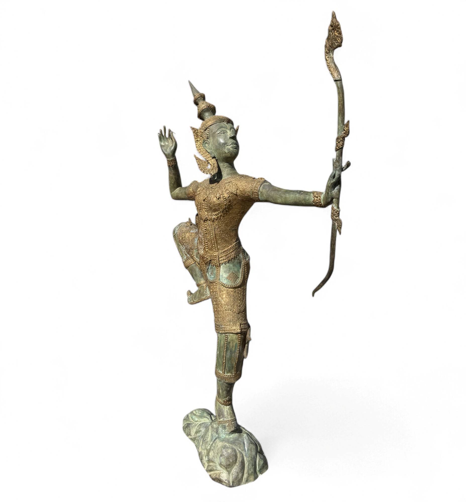 Thailändische Rama Bronze Statue Avatur Vishnus 166 cm groß
