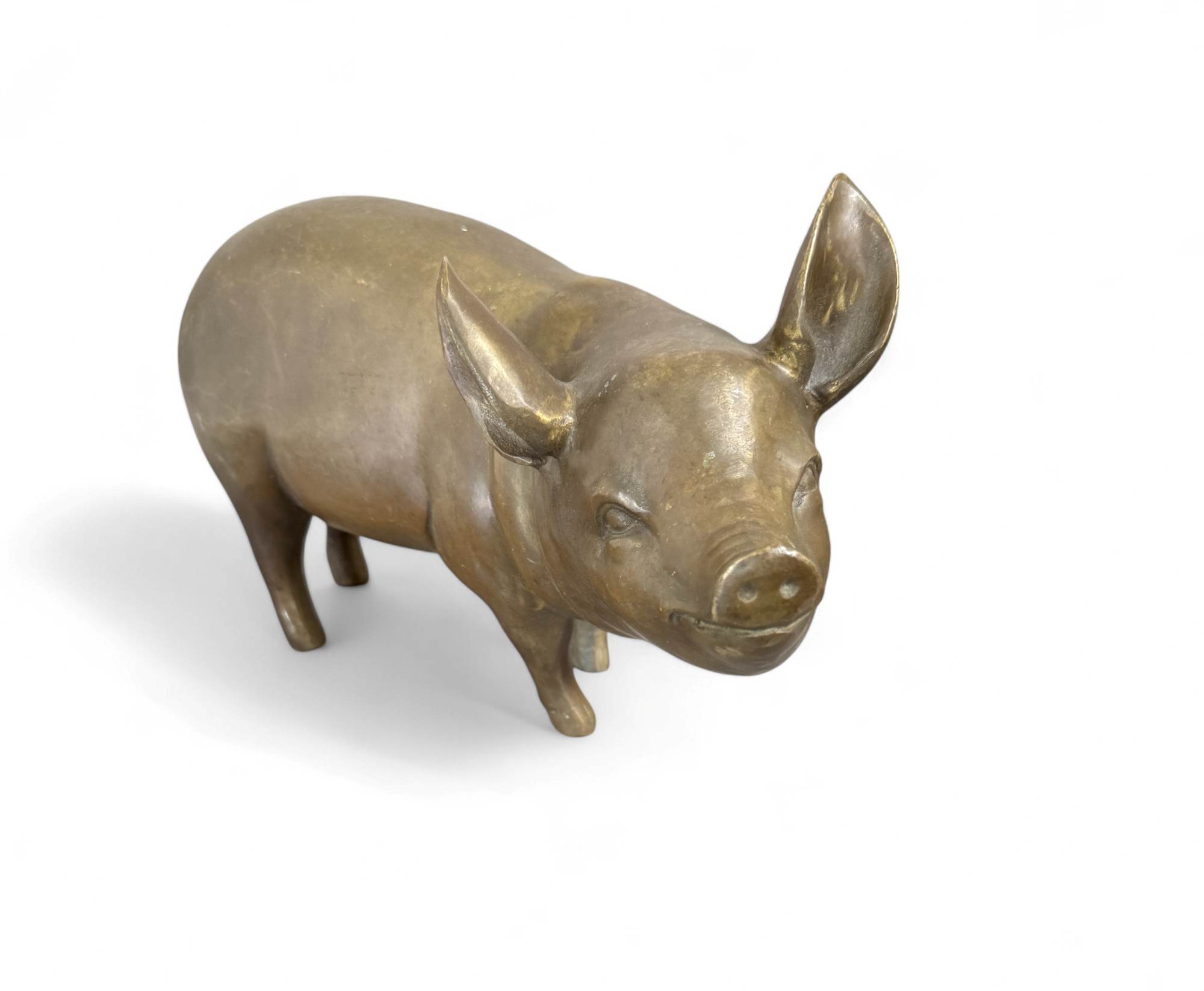 Bronze Skulptur Schwein chinesisches Tierkreiszeichen