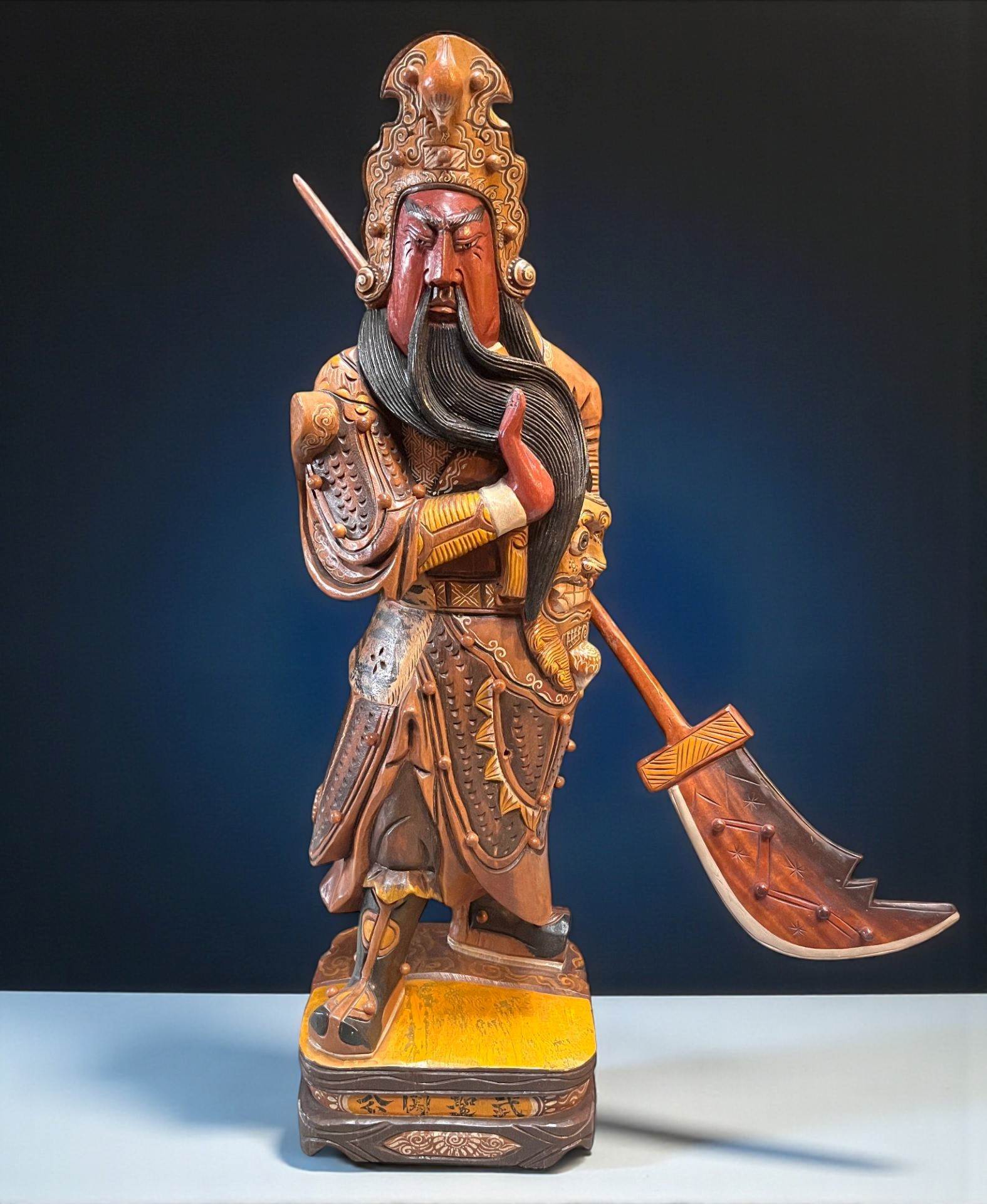Guan Yu Krieger Holz Statue - China Guan Yu Krieger Holz Statue - China