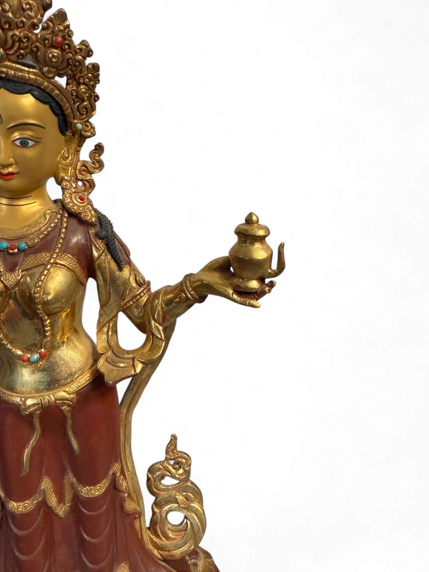 KalashTara Figur Bronze Skulptur aus Nepal - 36 cm groß