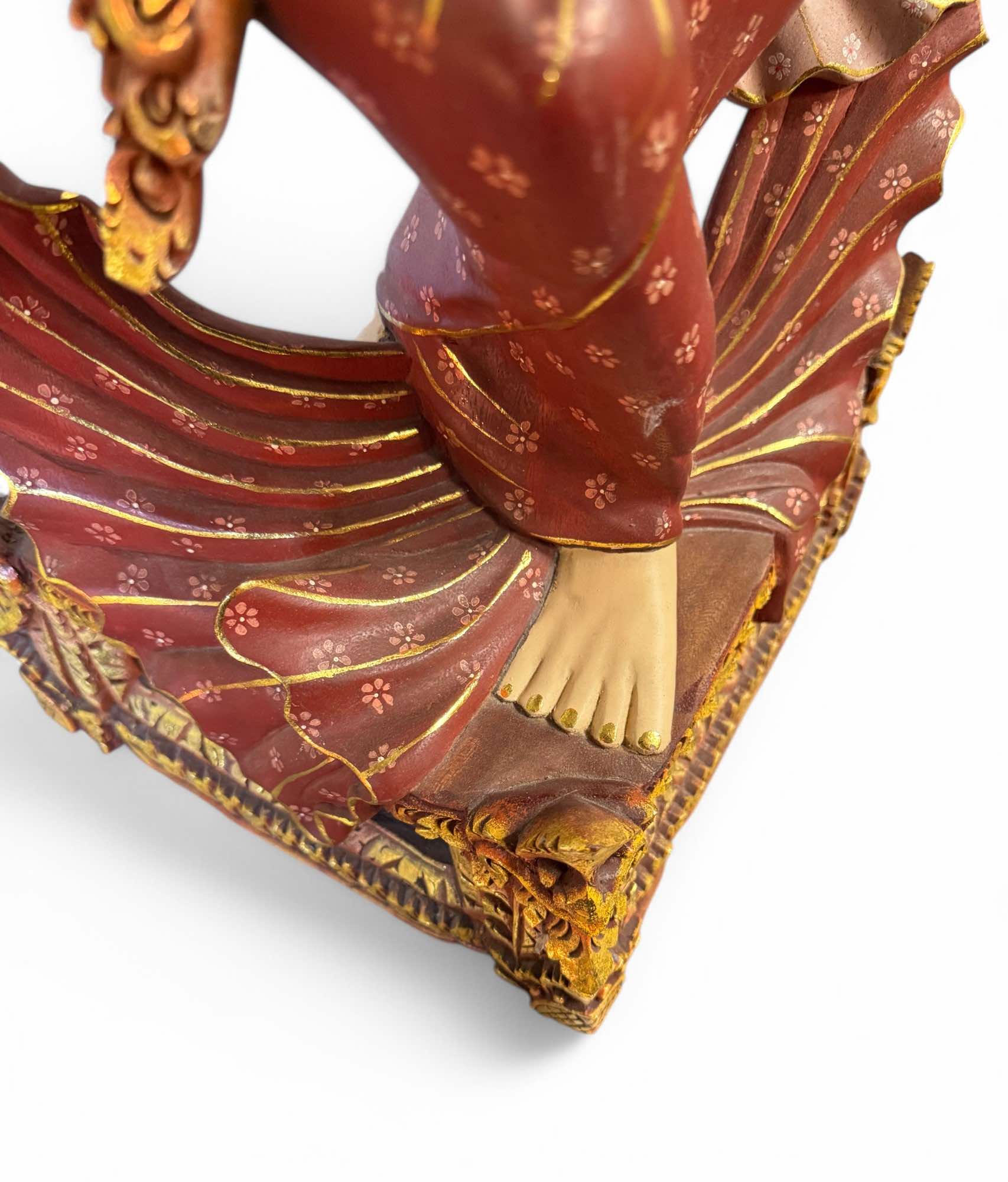 Tempeltänzerin Holz Figur (80cm) Thailand Skulptur