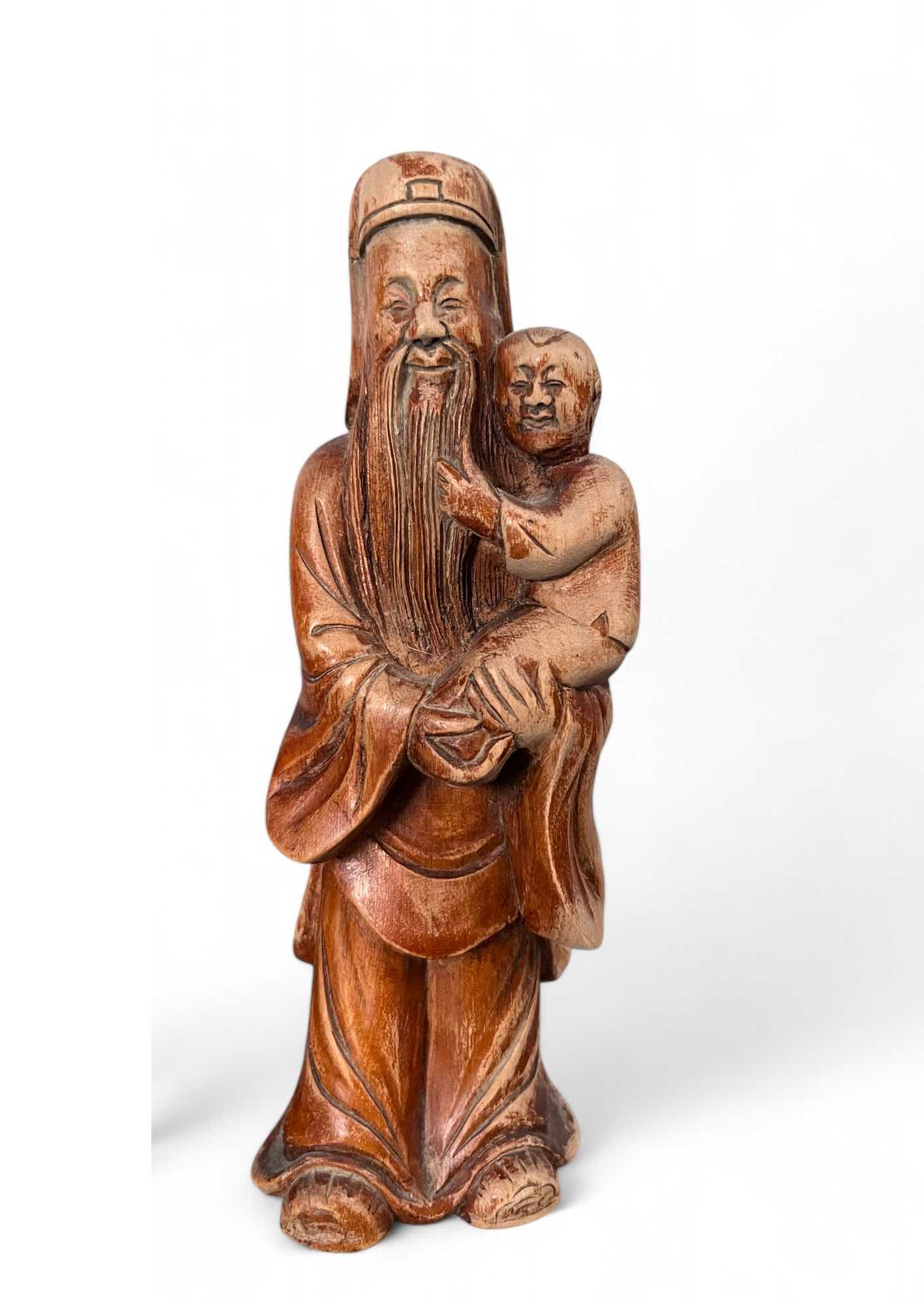 Lu Fu Shou Holz Figuren aus China - Sammlernachlaß